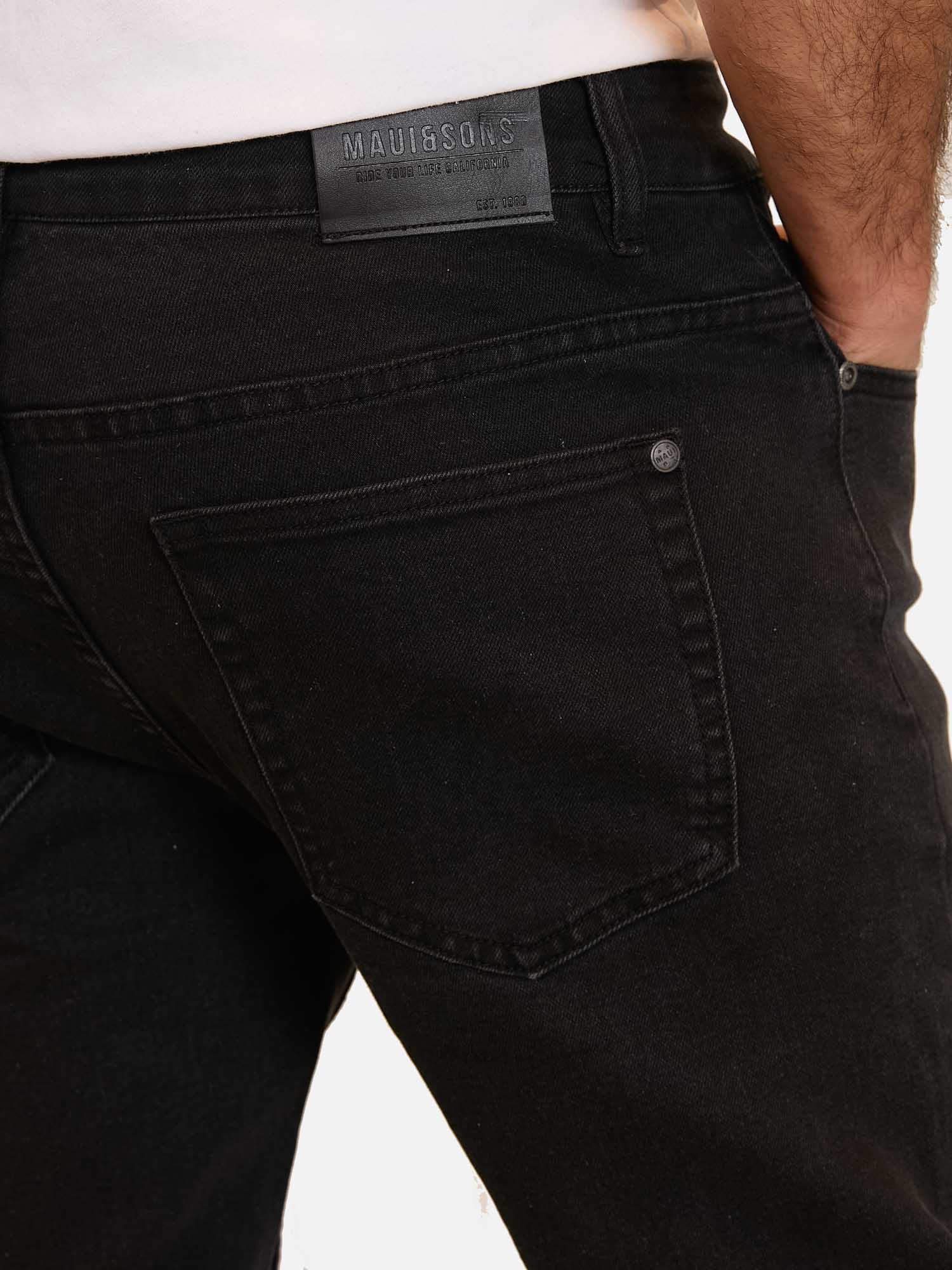 JEANS TOBILLERO SKINNY HOMBRE MAUI & SONS NEGRO 5N112-MT25 MOLOKINI - 4