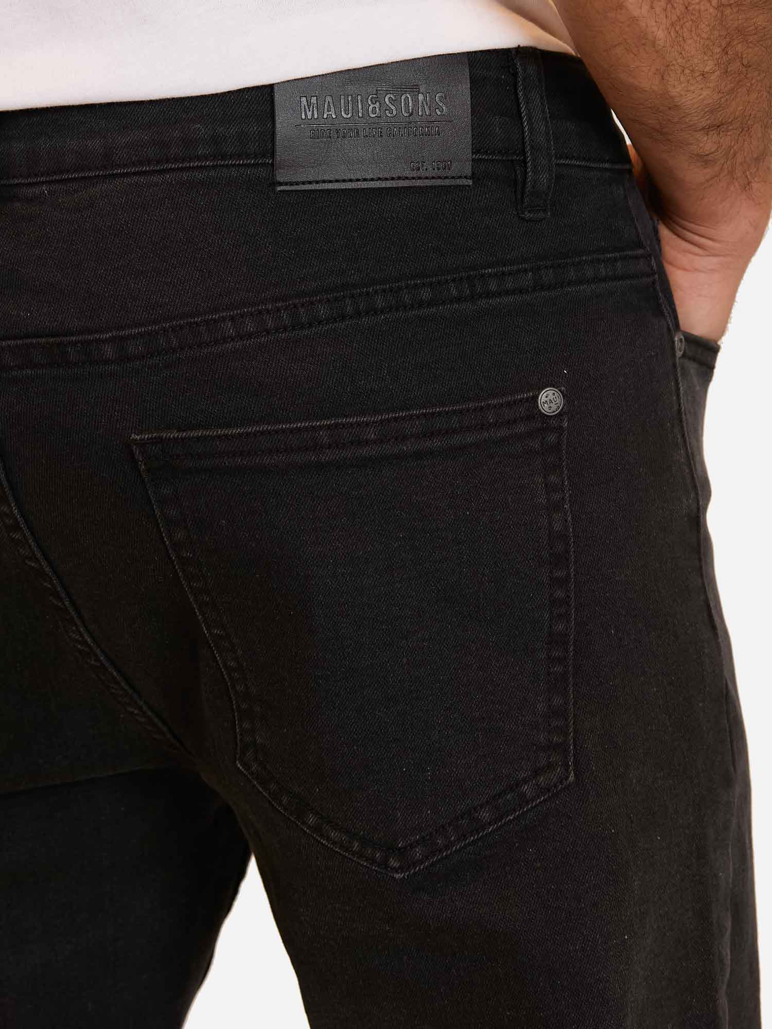 JEANS TOBILLERO SLIM FIT HOMBRE MAUI & SONS NEGRO 5N104-MT25 HORIZON - 4