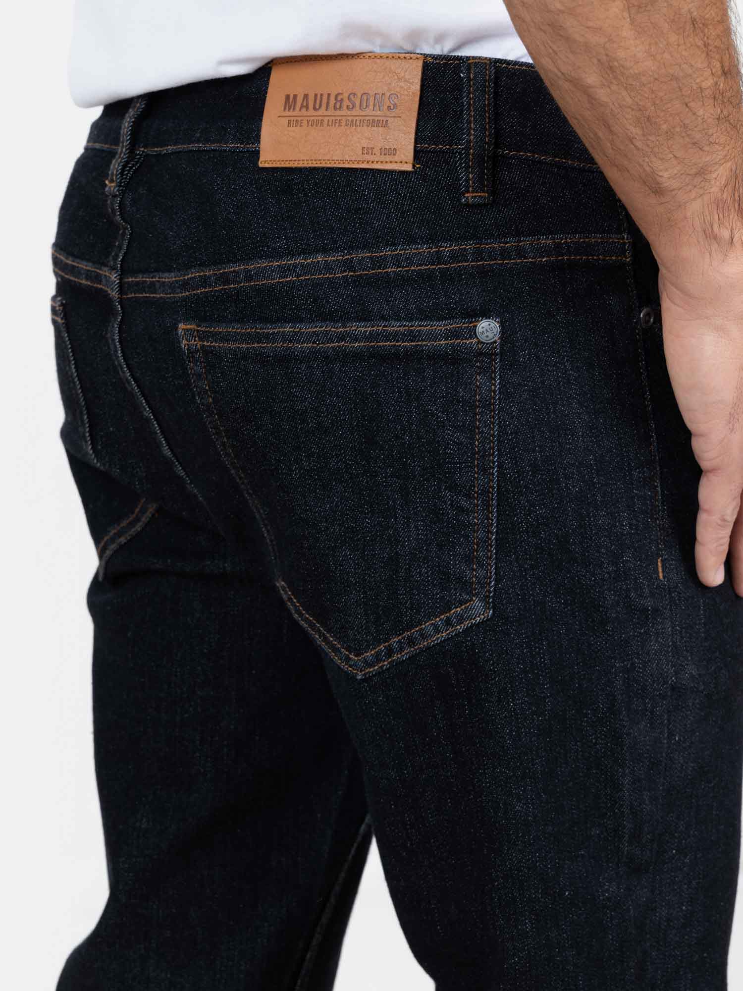 JEANS TOBILLERO SLIM FIT HOMBRE MAUI & SONS AZUL MARINO 5N105-MT25 HANA - 4