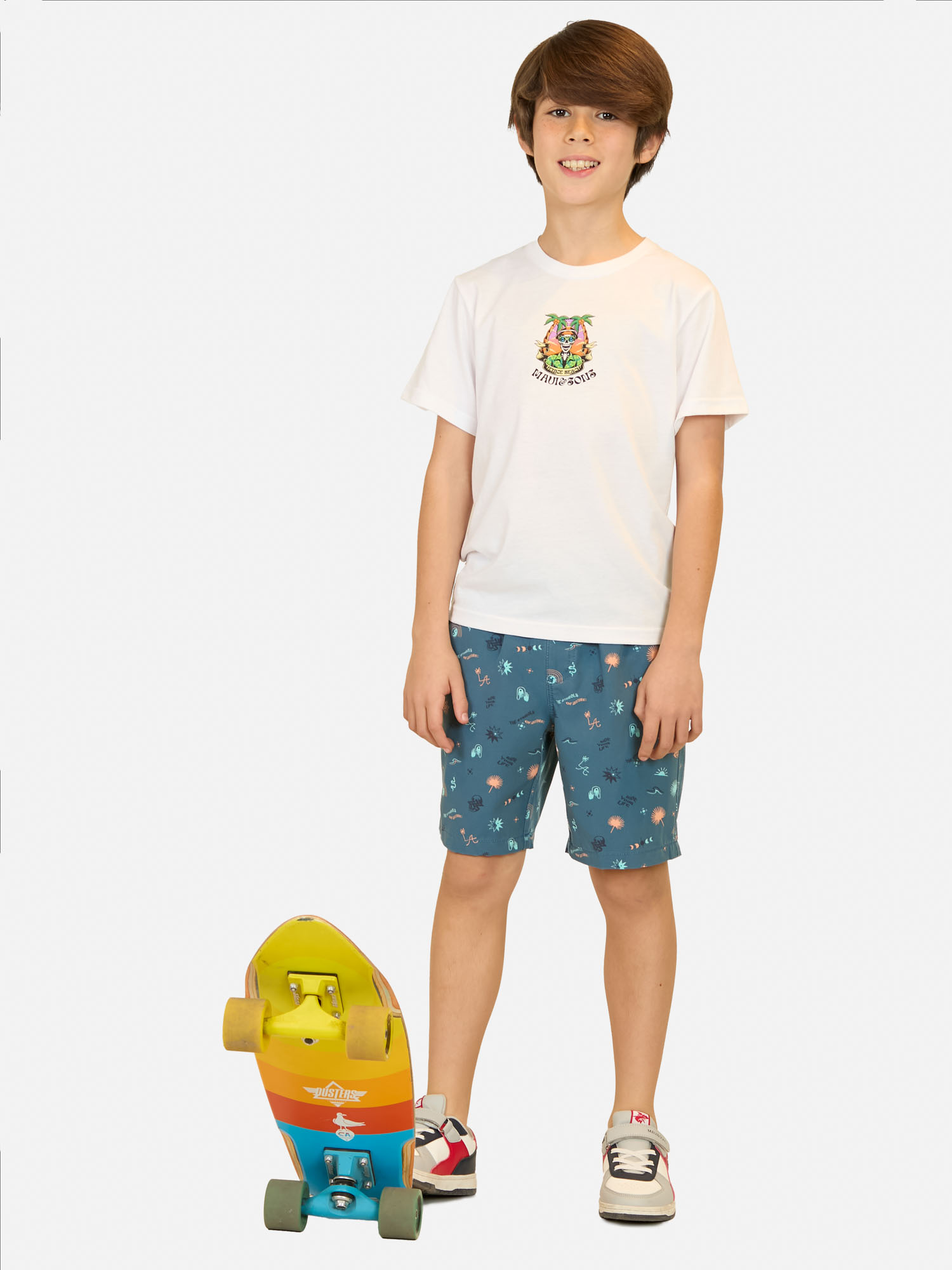 BERMUDA HIBRIDO ELUA MULTICOLOR NIÑO MAUI AND SONS - 3