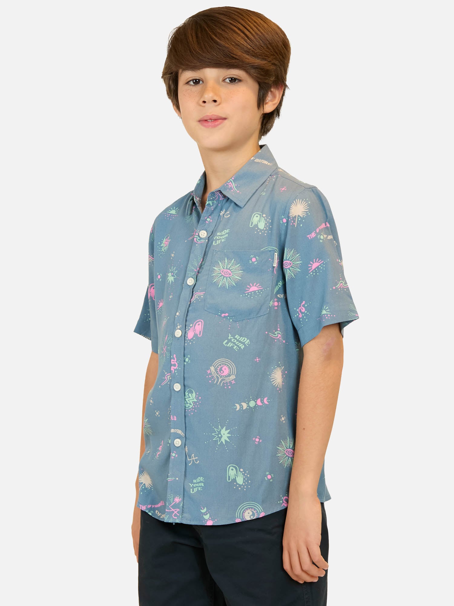 CAMISA MC LION MULTICOLOR NIÑO MAUI AND SONS - 1