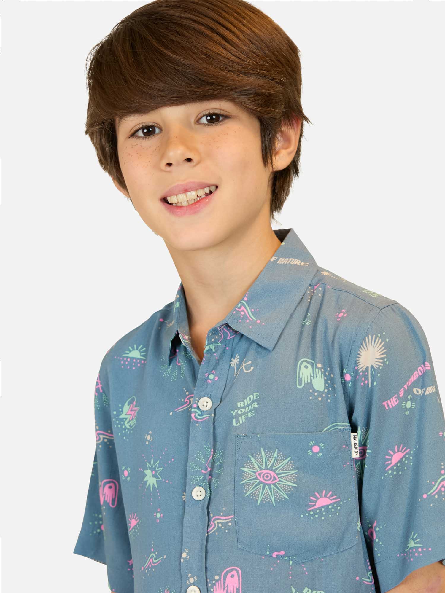 CAMISA MC LION MULTICOLOR NIÑO MAUI AND SONS - 3