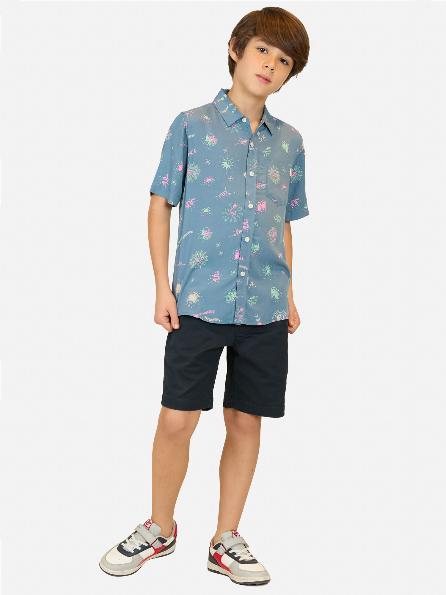 CAMISA MC LION MULTICOLOR NIÑO MAUI AND SONS - 4