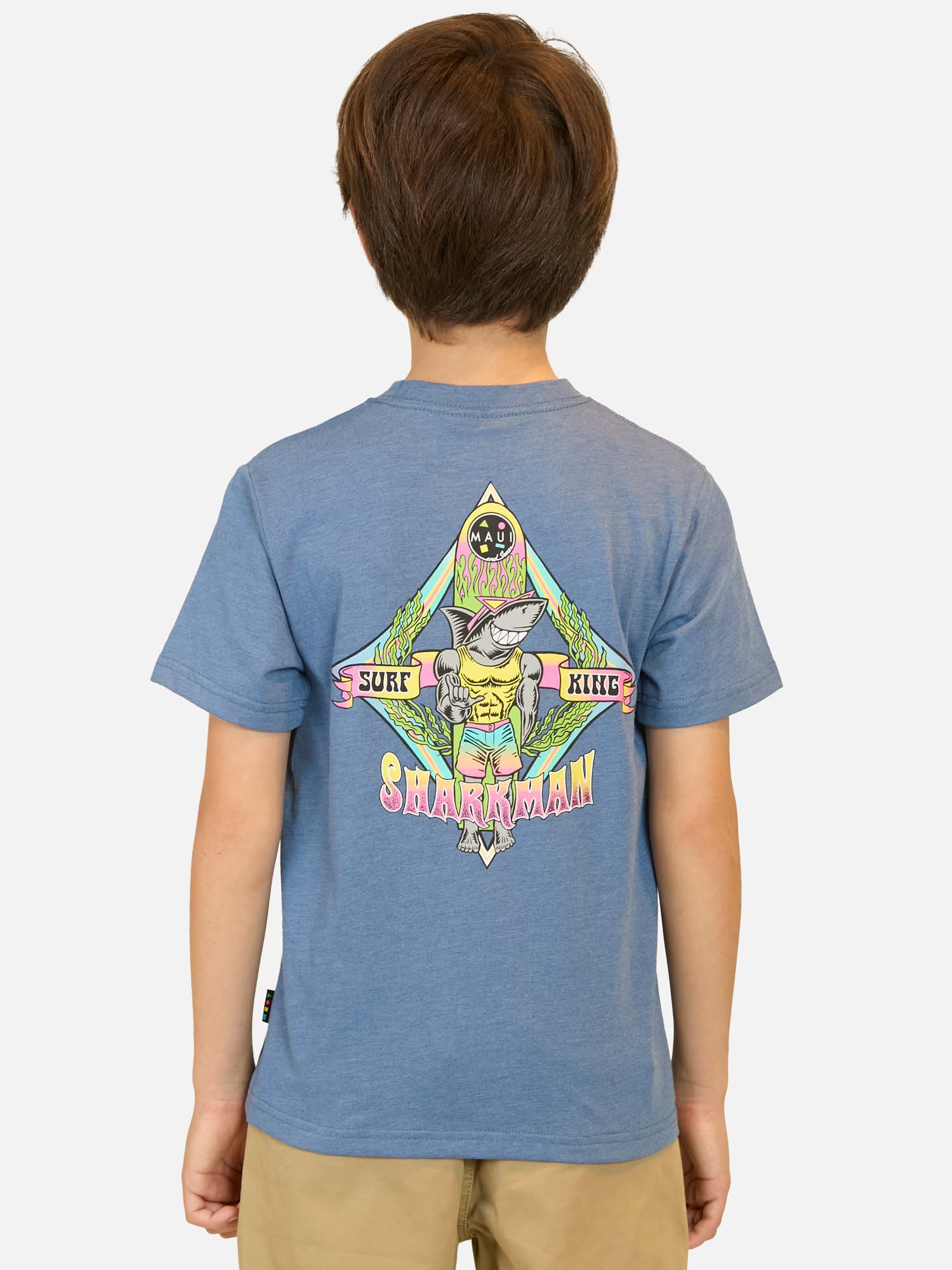 POLERA MC SHARKMAN CELESTE NIÑO MAUI AND SONS - 2