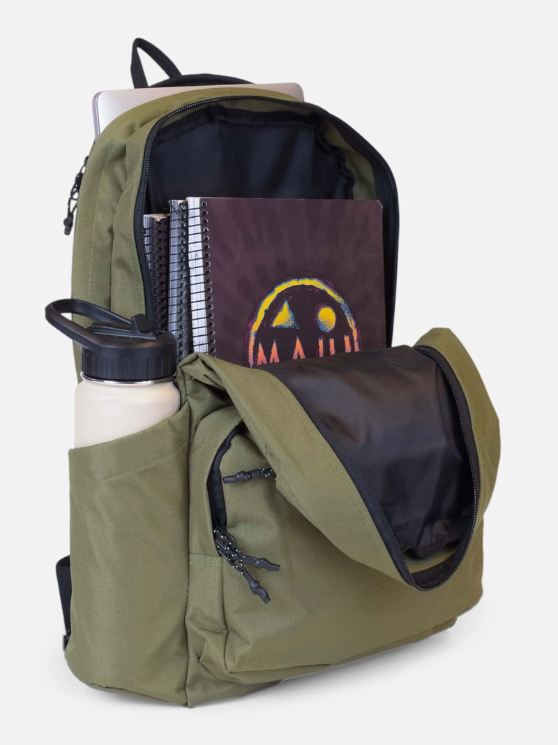 MOCHILA ARMY HOMBRE VERDE MAUI AND SONS - 4
