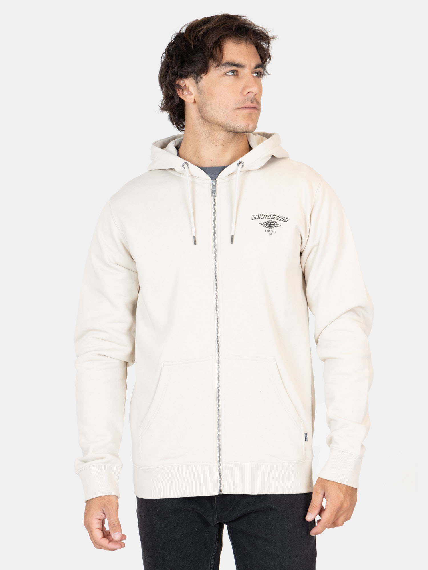 POLERÓN MANGA LARGA ALGODÓN HOMBRE MAUI & SONS BEIGE FZ PACIFIC - 1