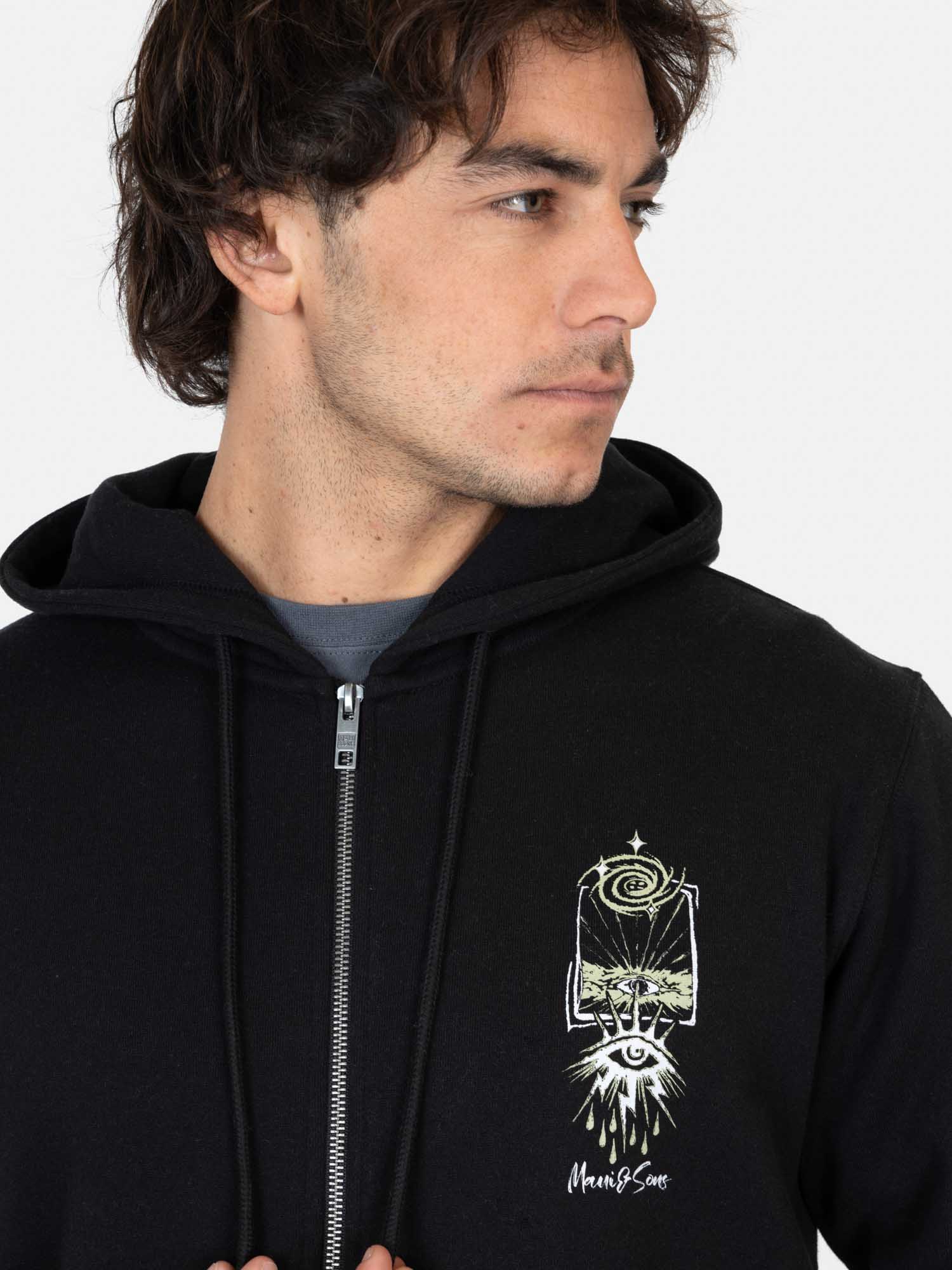POLERÓN MANGA LARGA ALGODÓN HOMBRE MAUI & SONS NEGRO FZ WAVE - 3