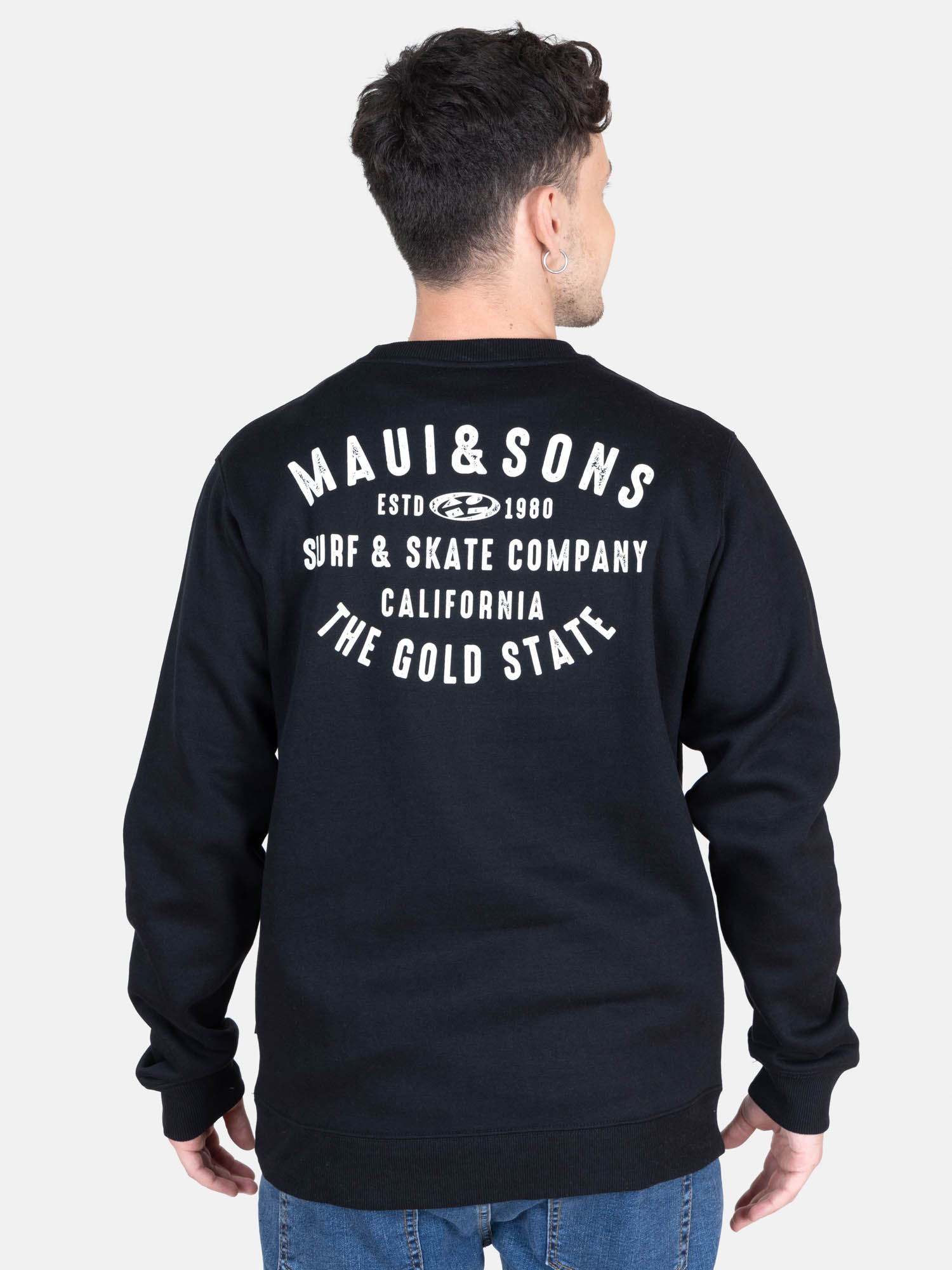 POLERÓN MANGA LARGA ALGODÓN HOMBRE MAUI & SONS NEGRO CR HAWAIIAN - 2