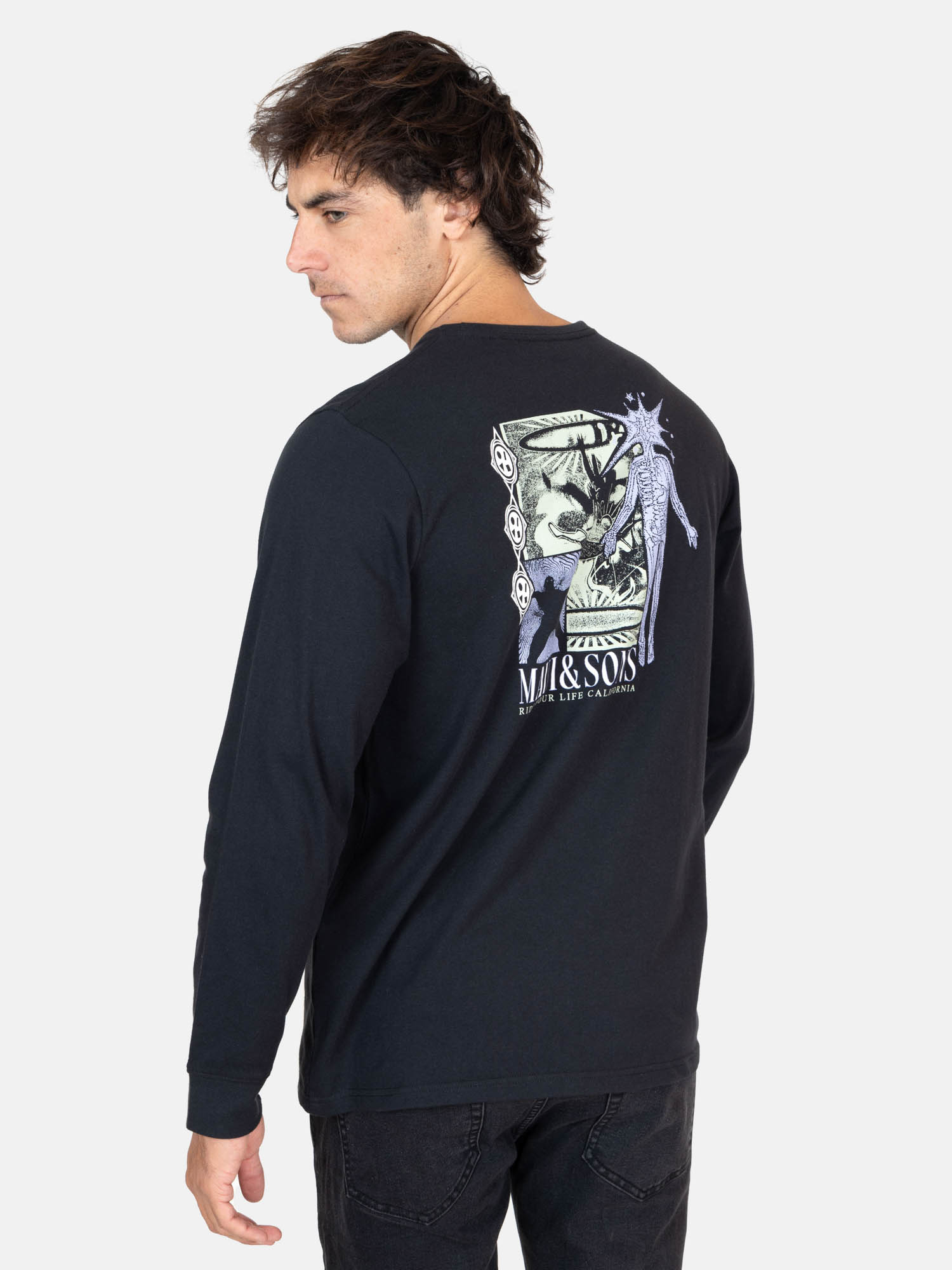 POLERA ML SALTY AIR NEGRO HOMBRE MAUI AND SONS - 2