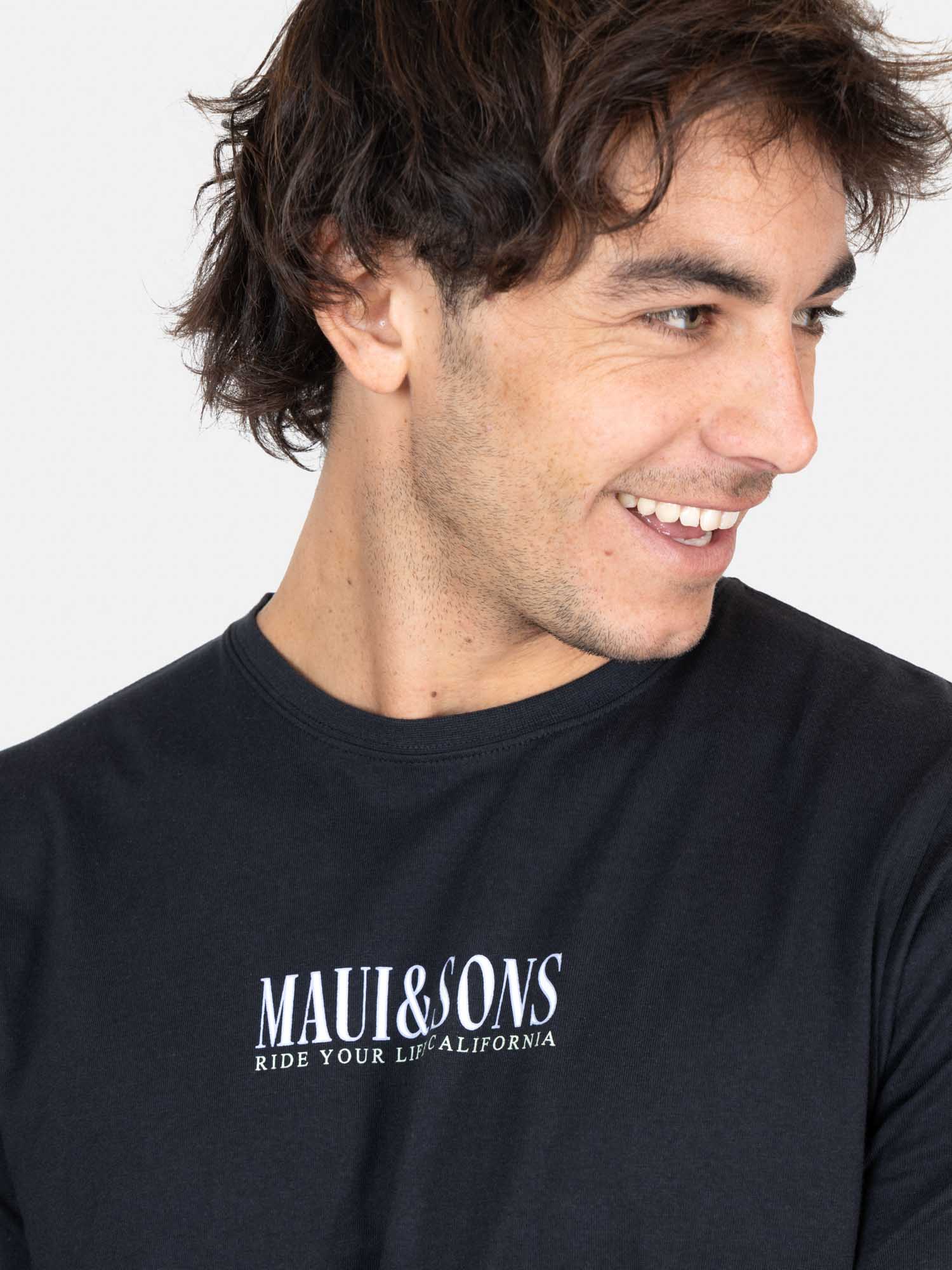POLERA ML SALTY AIR NEGRO HOMBRE MAUI AND SONS - 3