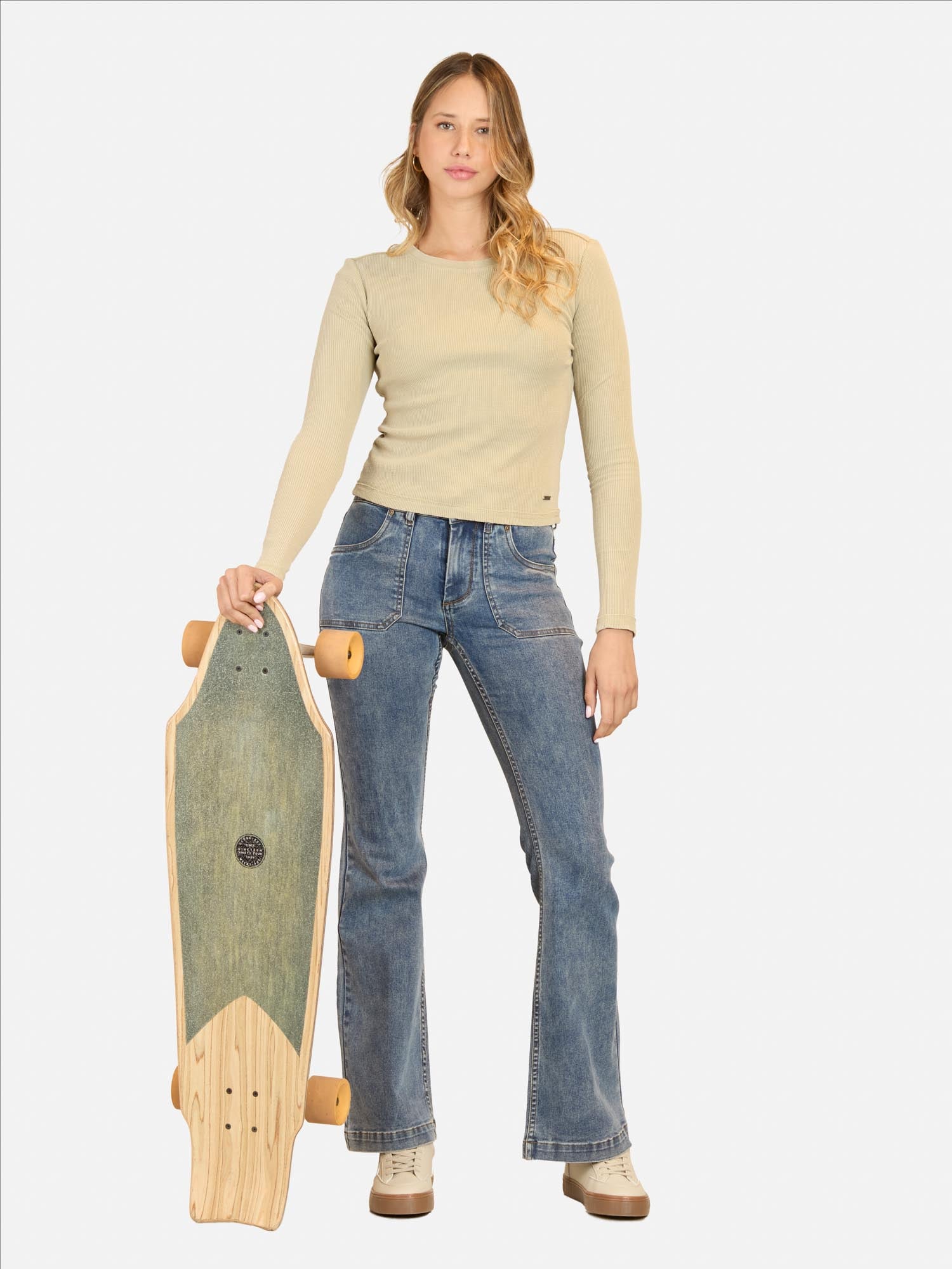 POLERA ML SHORELINE VERDE MUJER MAUI AND SONS - 4