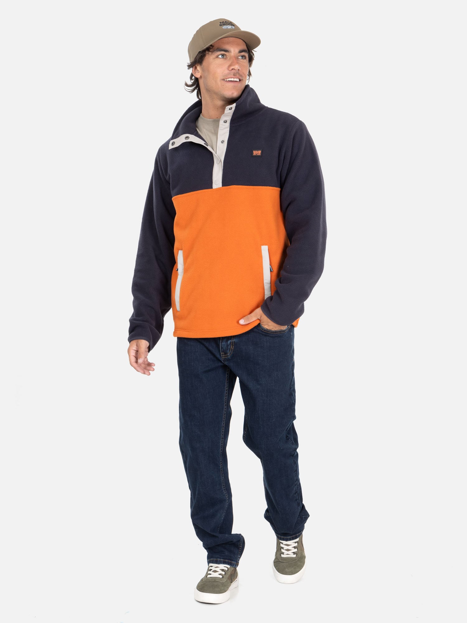 POLERON MICROPOLAR RIDER NARANJO HOMBRE MAUI AND SONS - 4