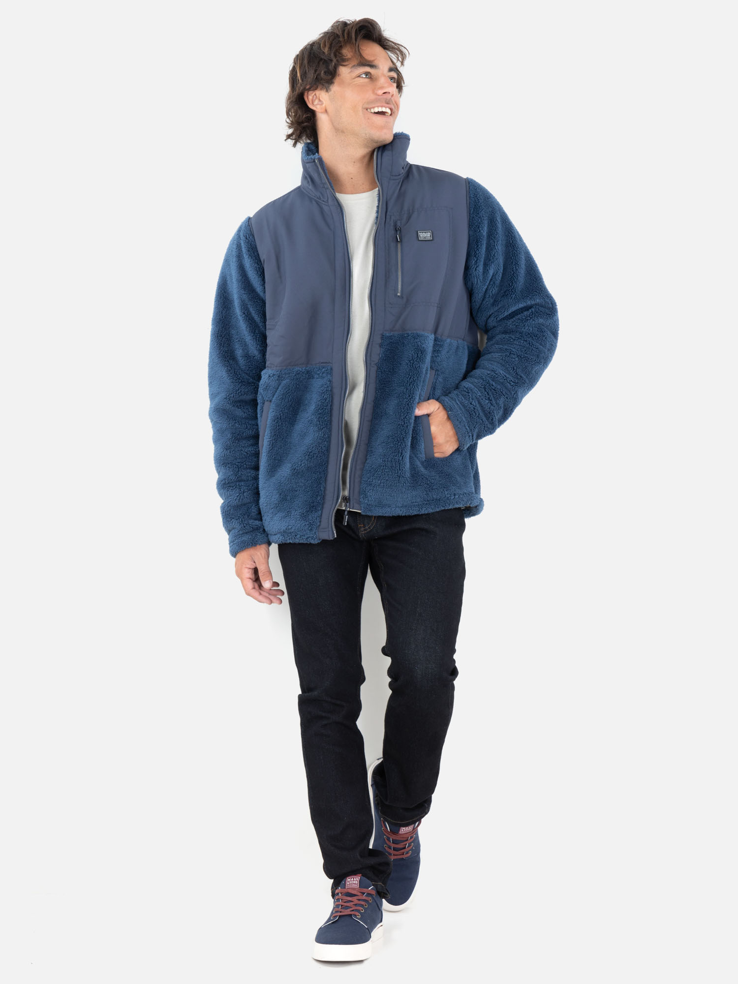 POLERON CHIPORRO SEEKER AZUL HOMBRE MAUI AND SONS - 4