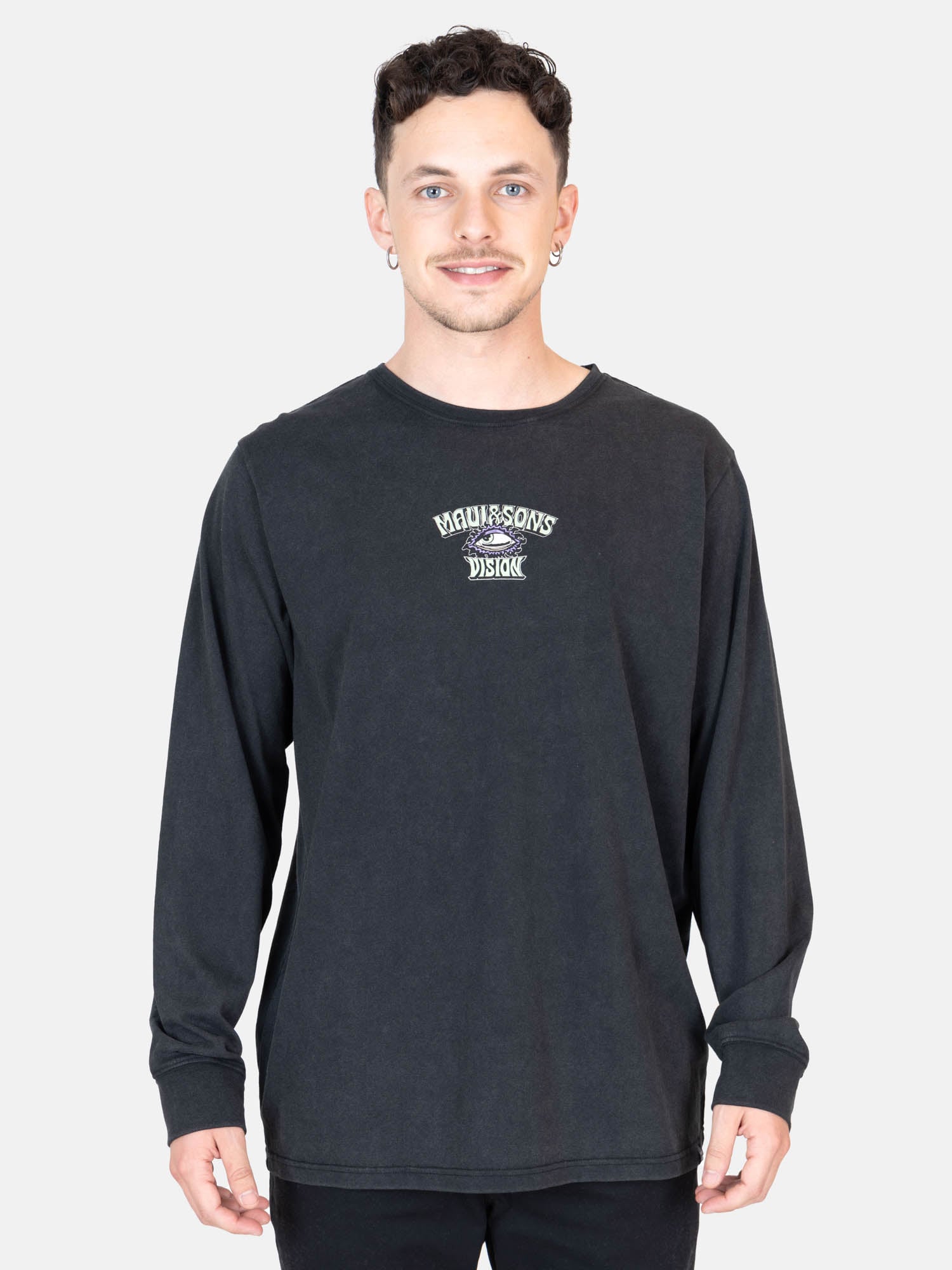 POLERA ML COASTAL ECHO NEGRO HOMBRE MAUI AND SONS - 1