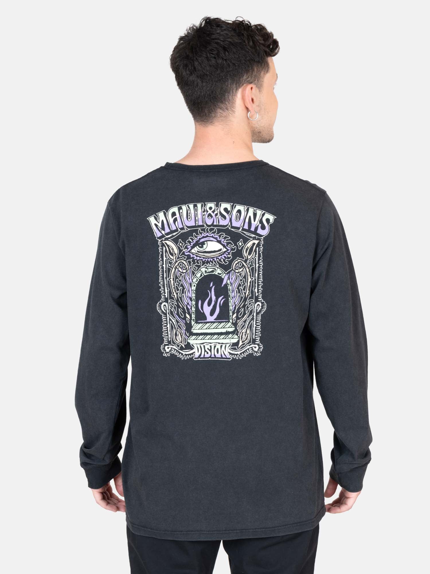 POLERA ML COASTAL ECHO NEGRO HOMBRE MAUI AND SONS - 2