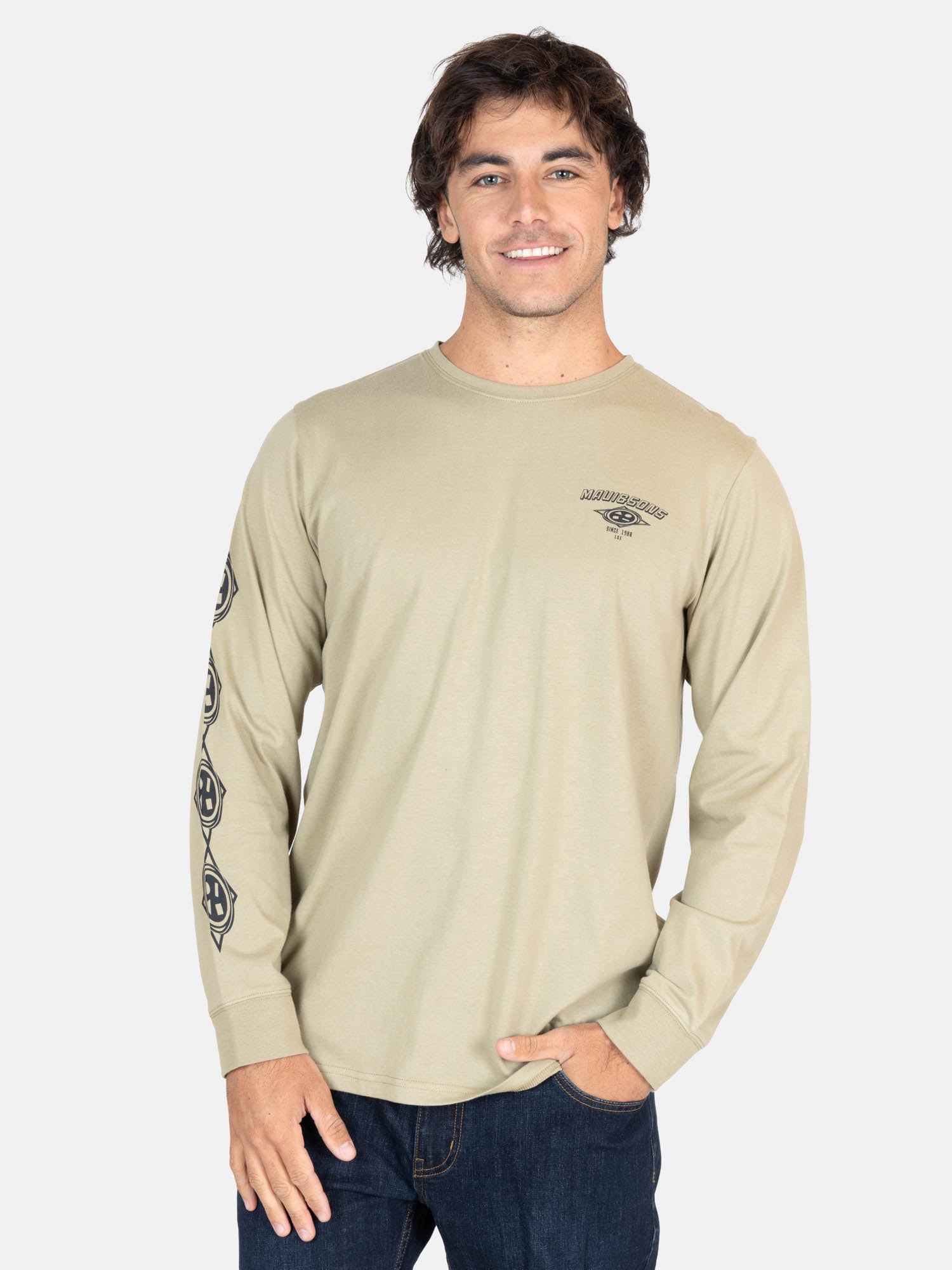POLERA ML LAGOON CAFÉ HOMBRE MAUI AND SONS - 1