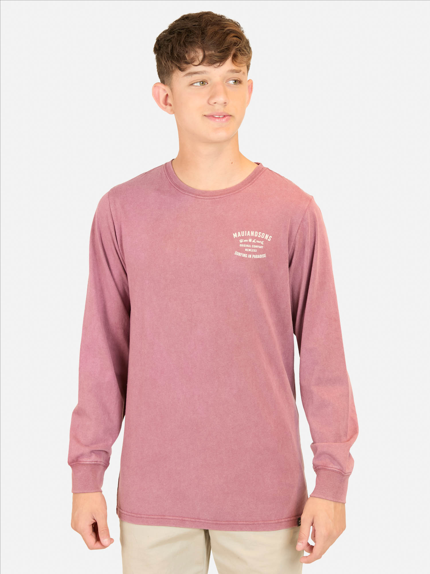 POLERA ML KONA HEAT ROJO INFANTIL MAUI AND SONS - 1