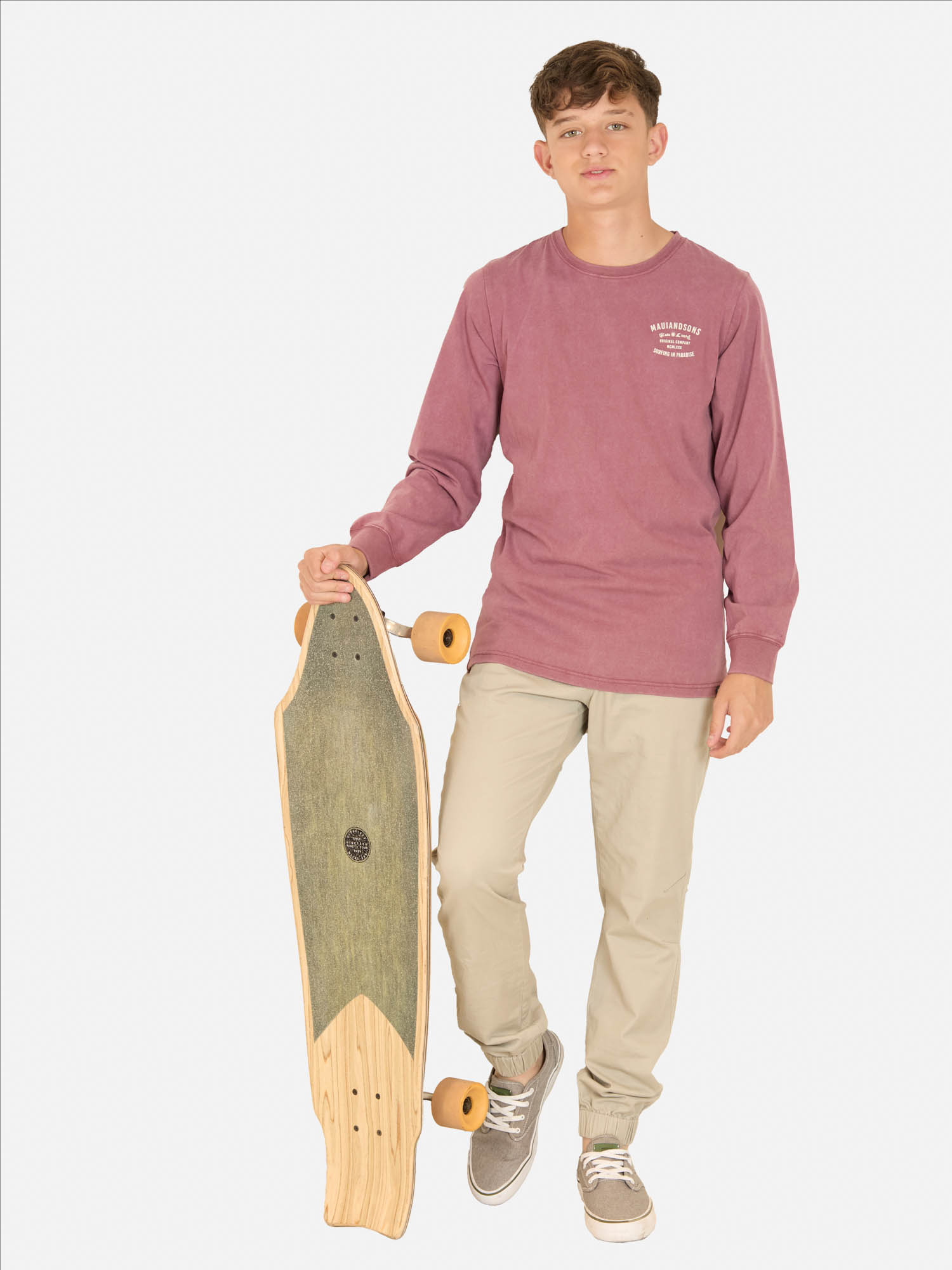 POLERA ML KONA HEAT ROJO INFANTIL MAUI AND SONS - 4