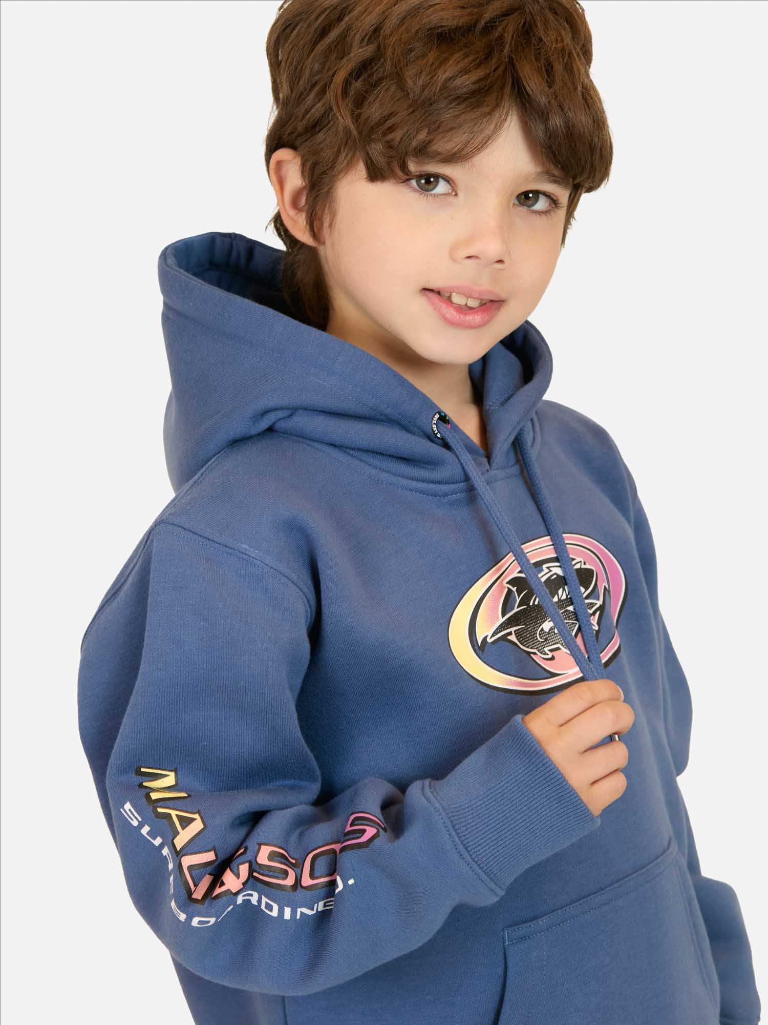 POLERON CANGURO HORIZON AZUL INFANTIL MAUI AND SONS - 3