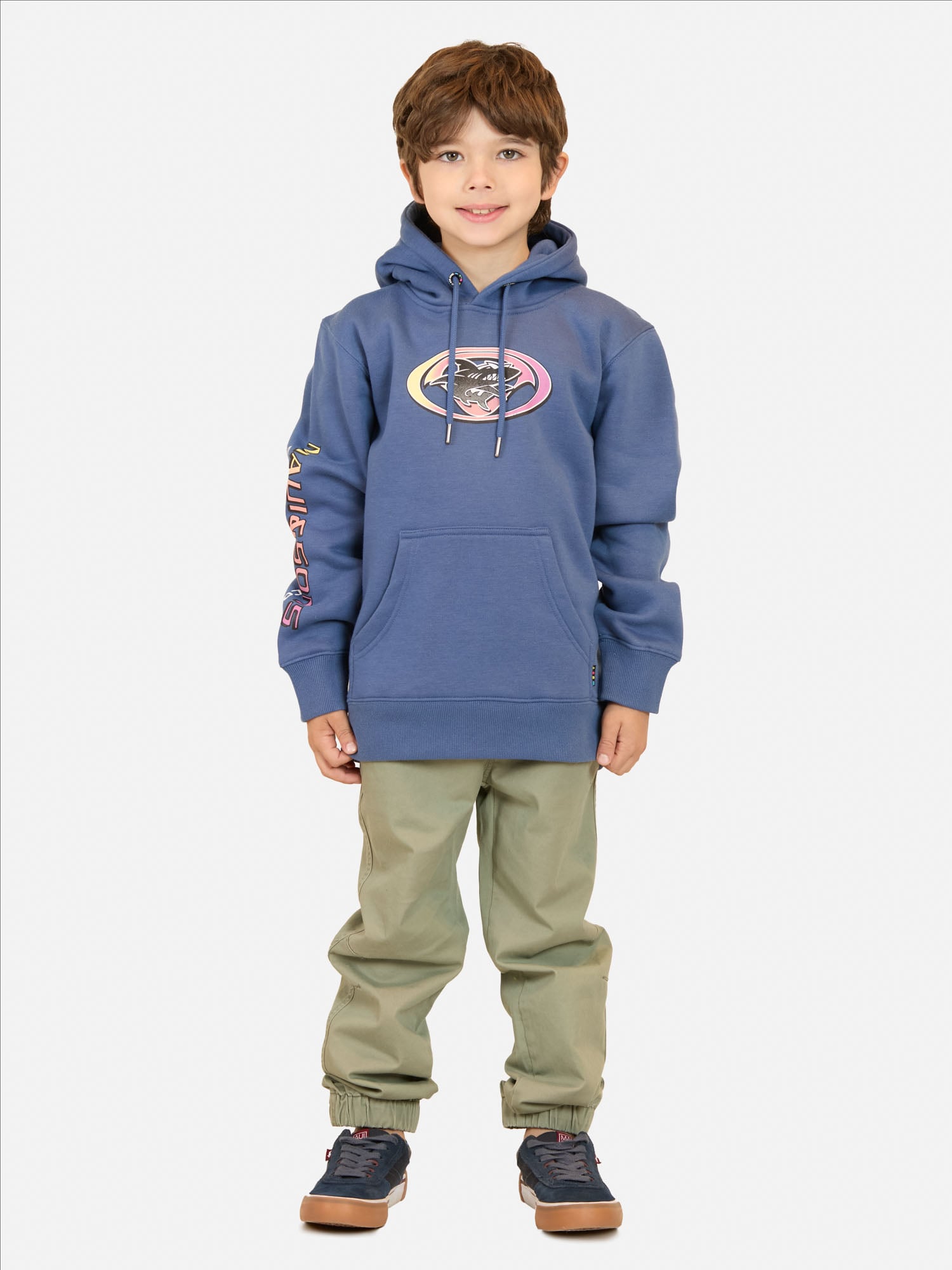 POLERON CANGURO HORIZON AZUL INFANTIL MAUI AND SONS - 4