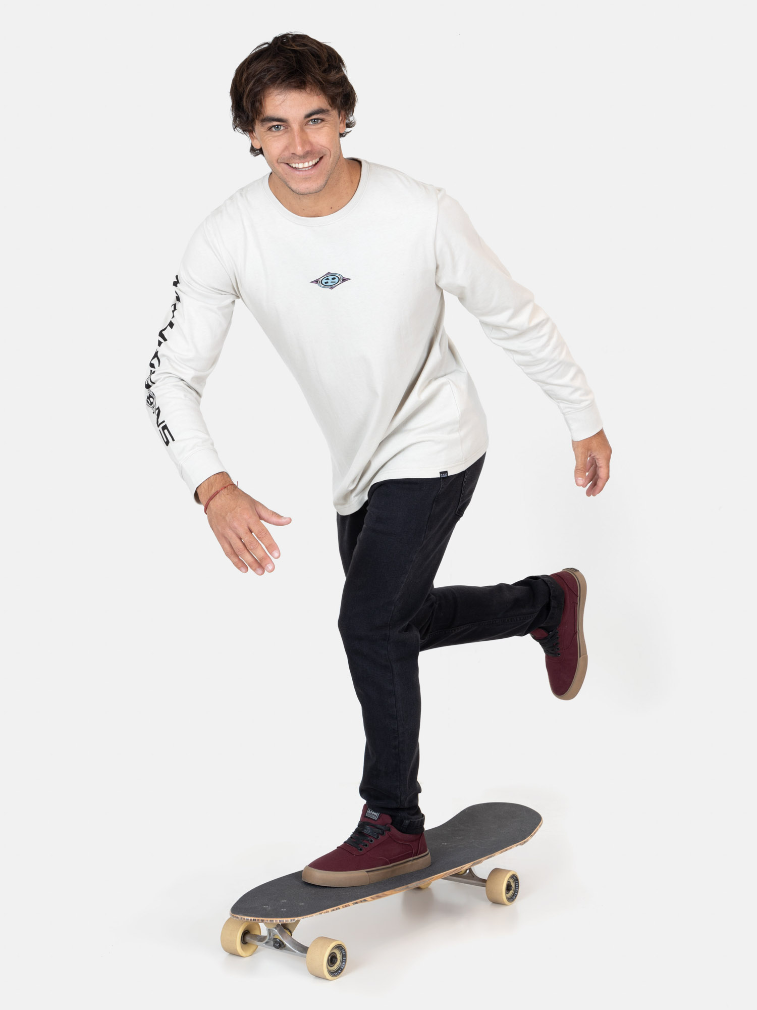 POLERA ML VOLCANO BEIGE HOMBRE MAUI AND SONS - 4
