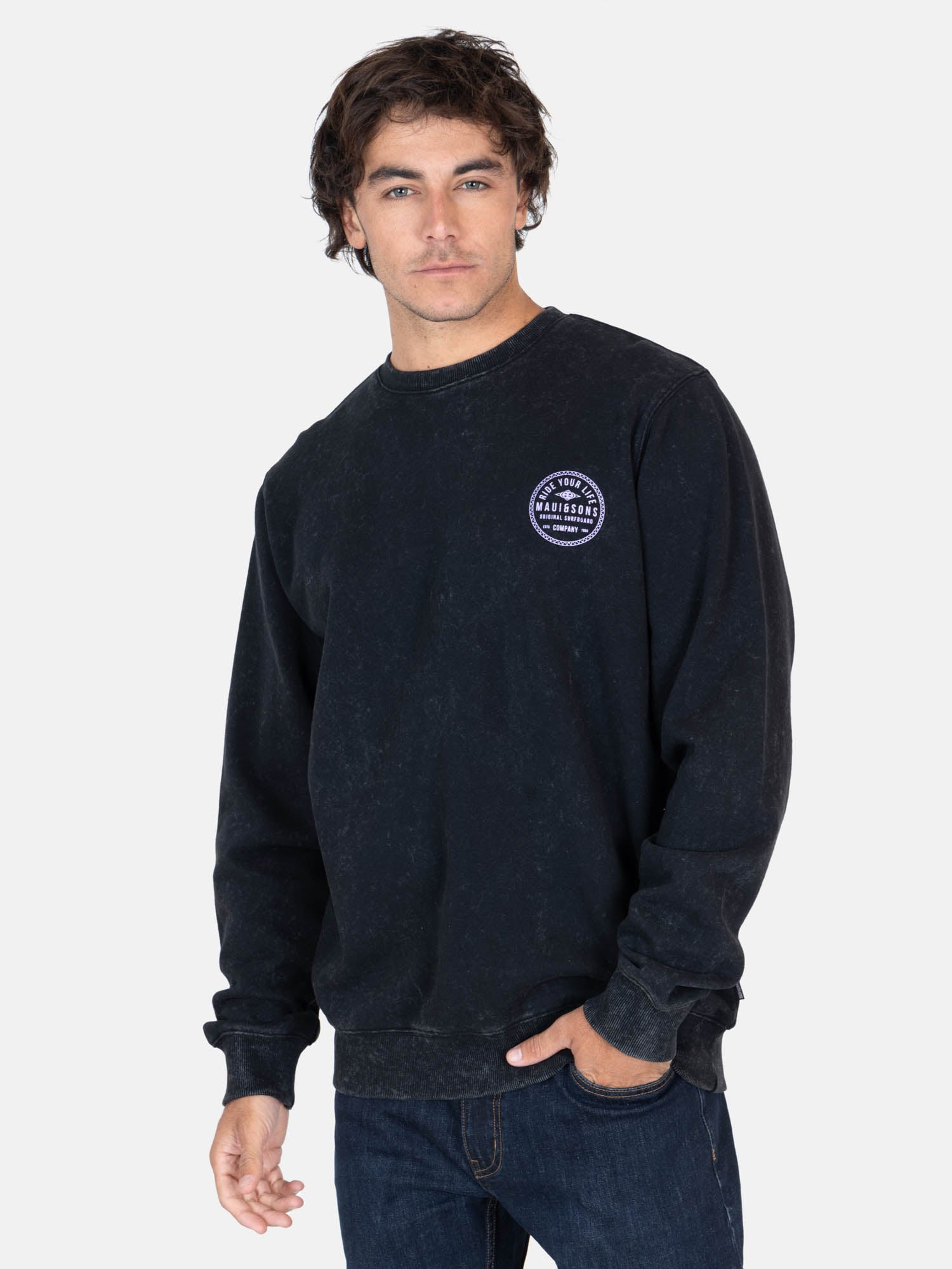 POLERON CR COCONUT NEGRO HOMBRE MAUI AND SONS - 1