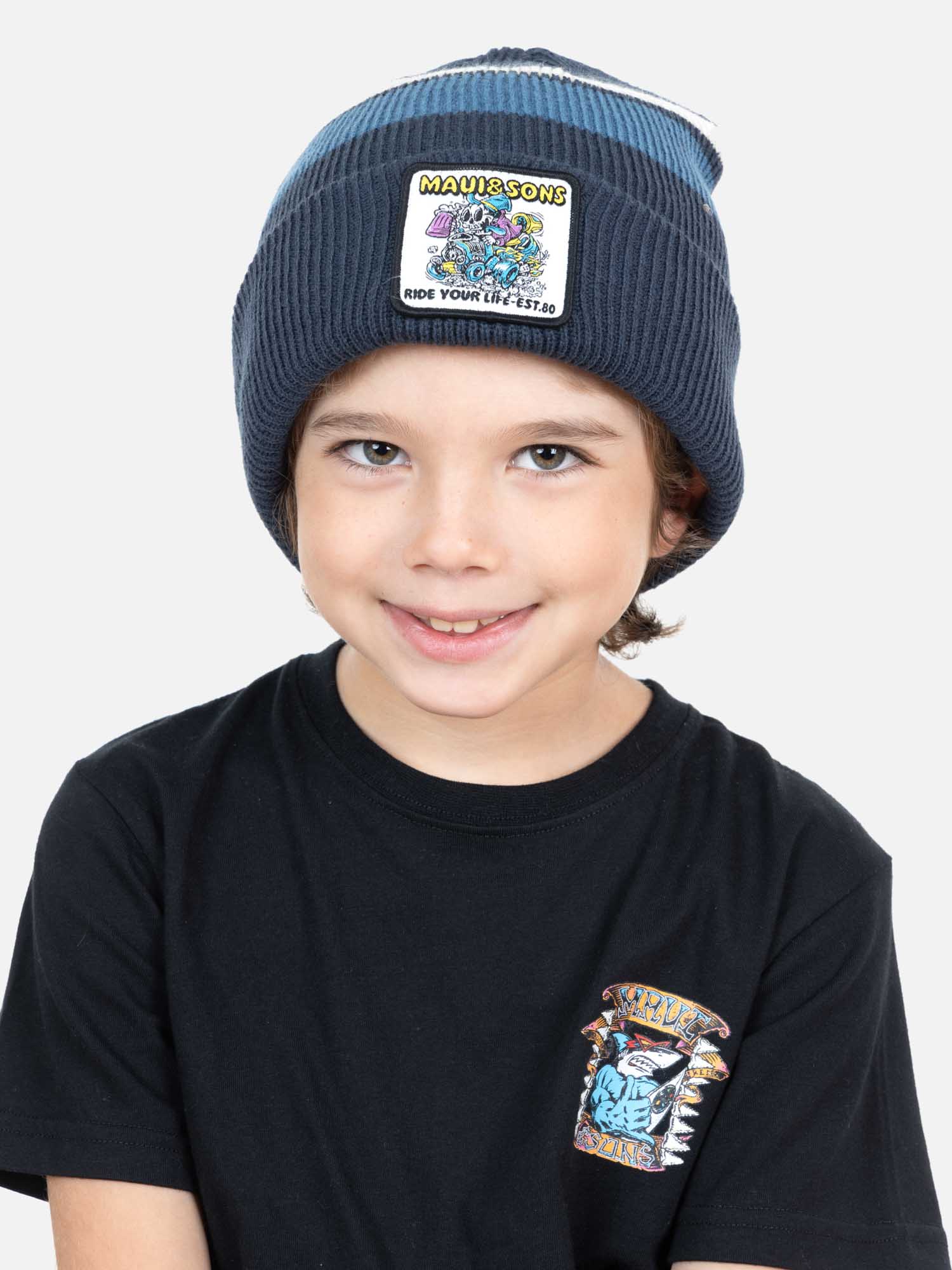 GORRO ETHER AZUL INFANTIL MAUI AND SONS - 1