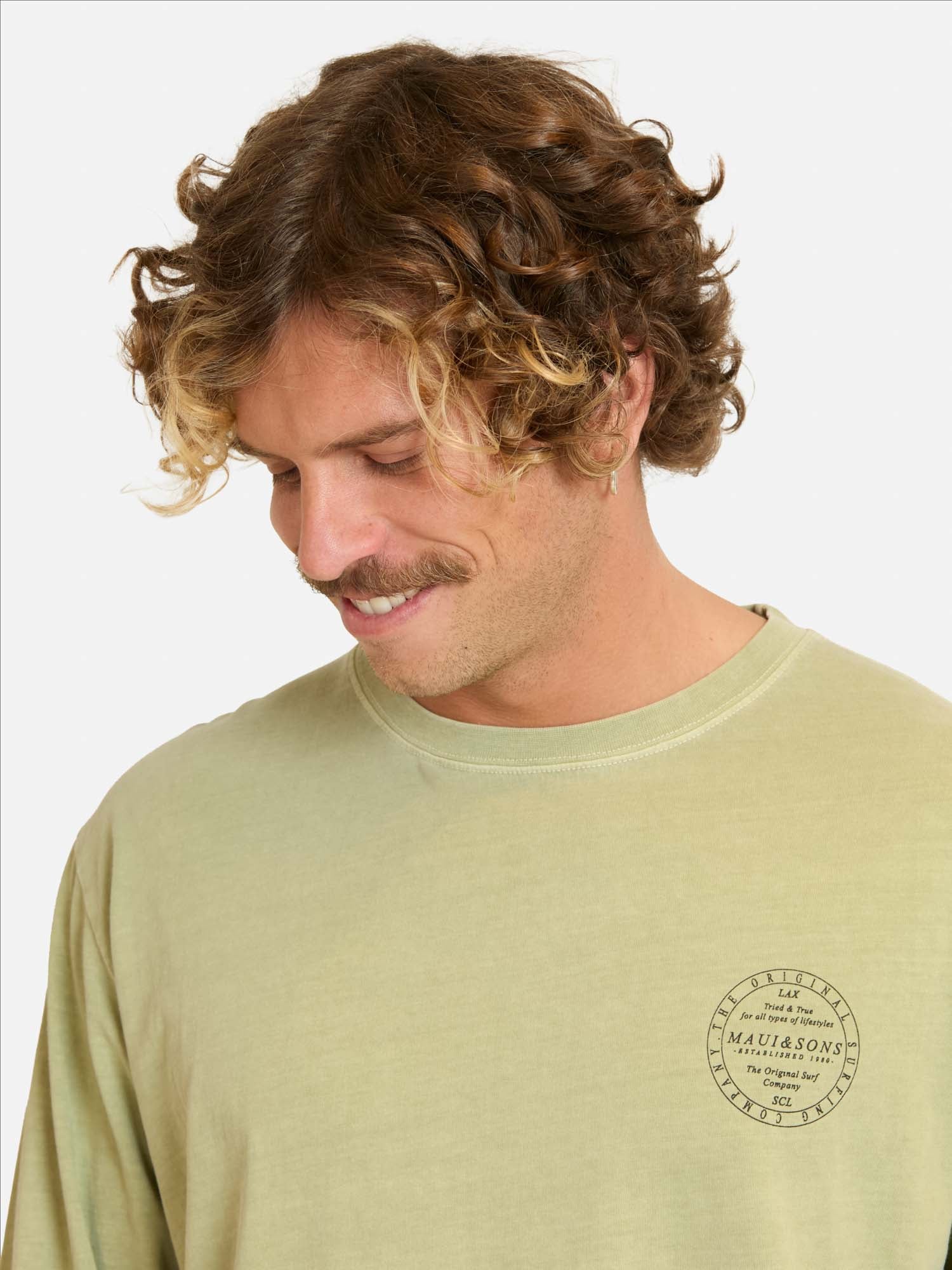 POLERA ML MENOY VERDE HOMBRE MAUI AND SONS - 3