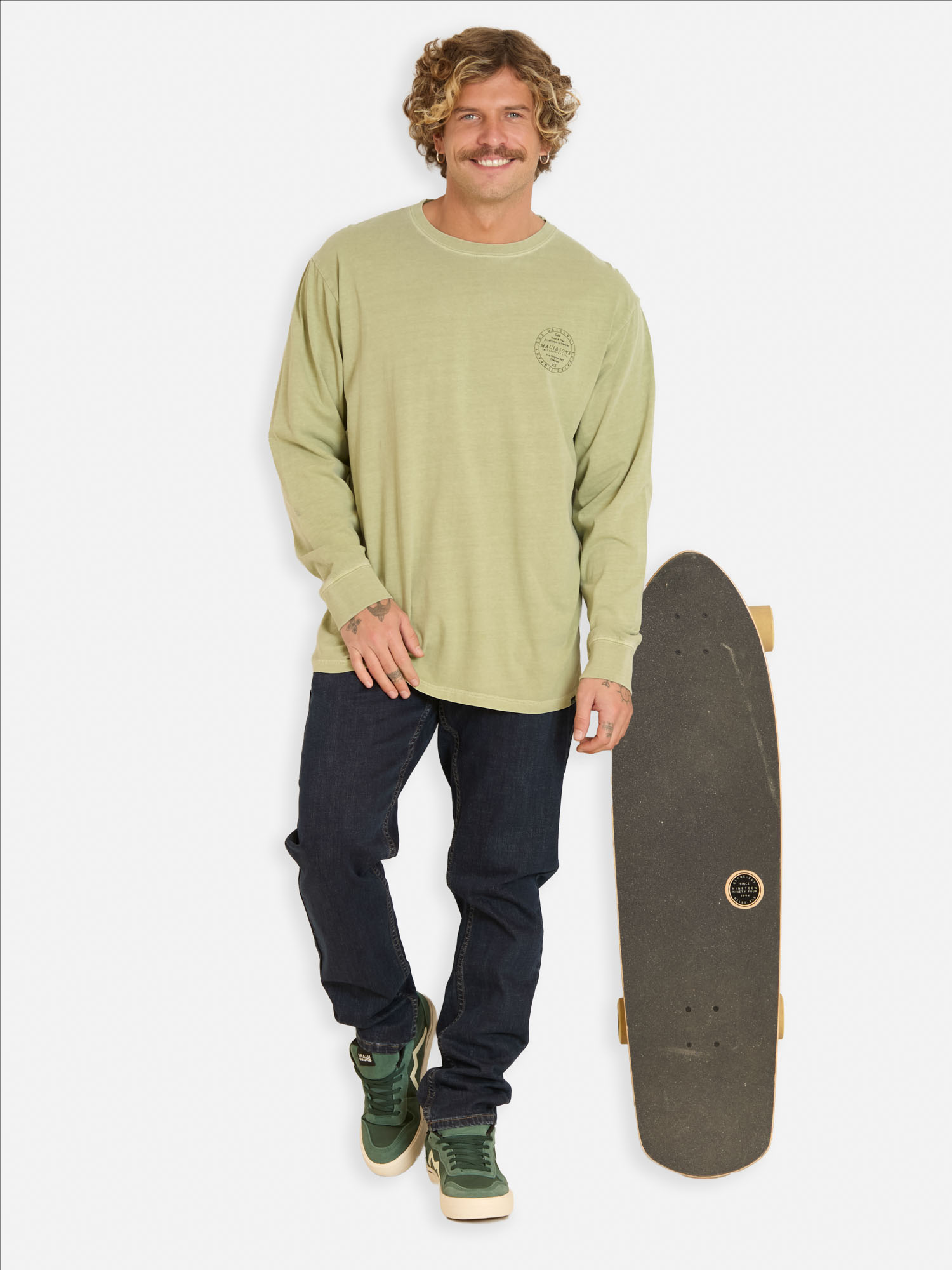 POLERA ML MENOY VERDE HOMBRE MAUI AND SONS - 4