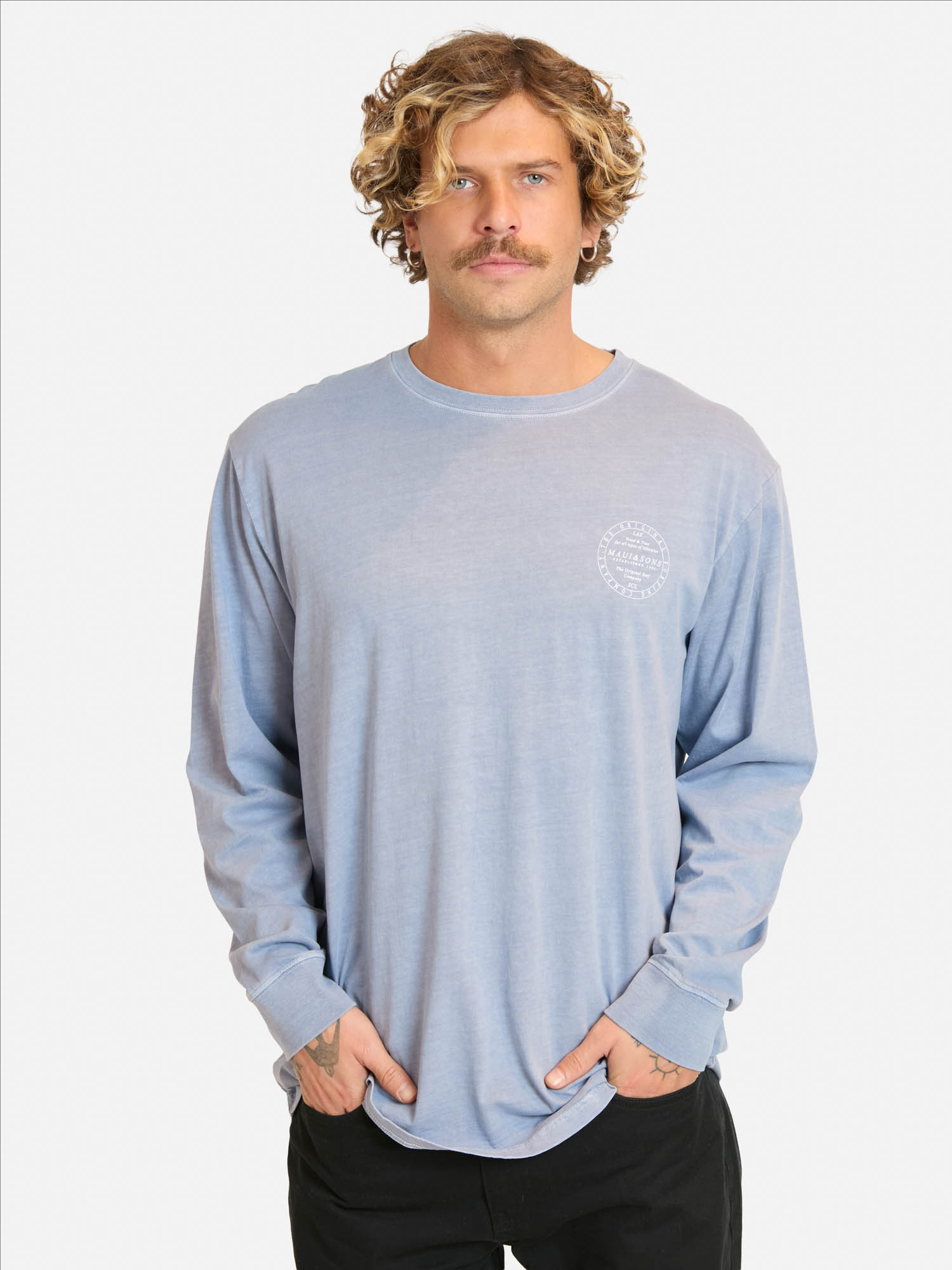 POLERA ML MENOY MORADO HOMBRE MAUI AND SONS - 1