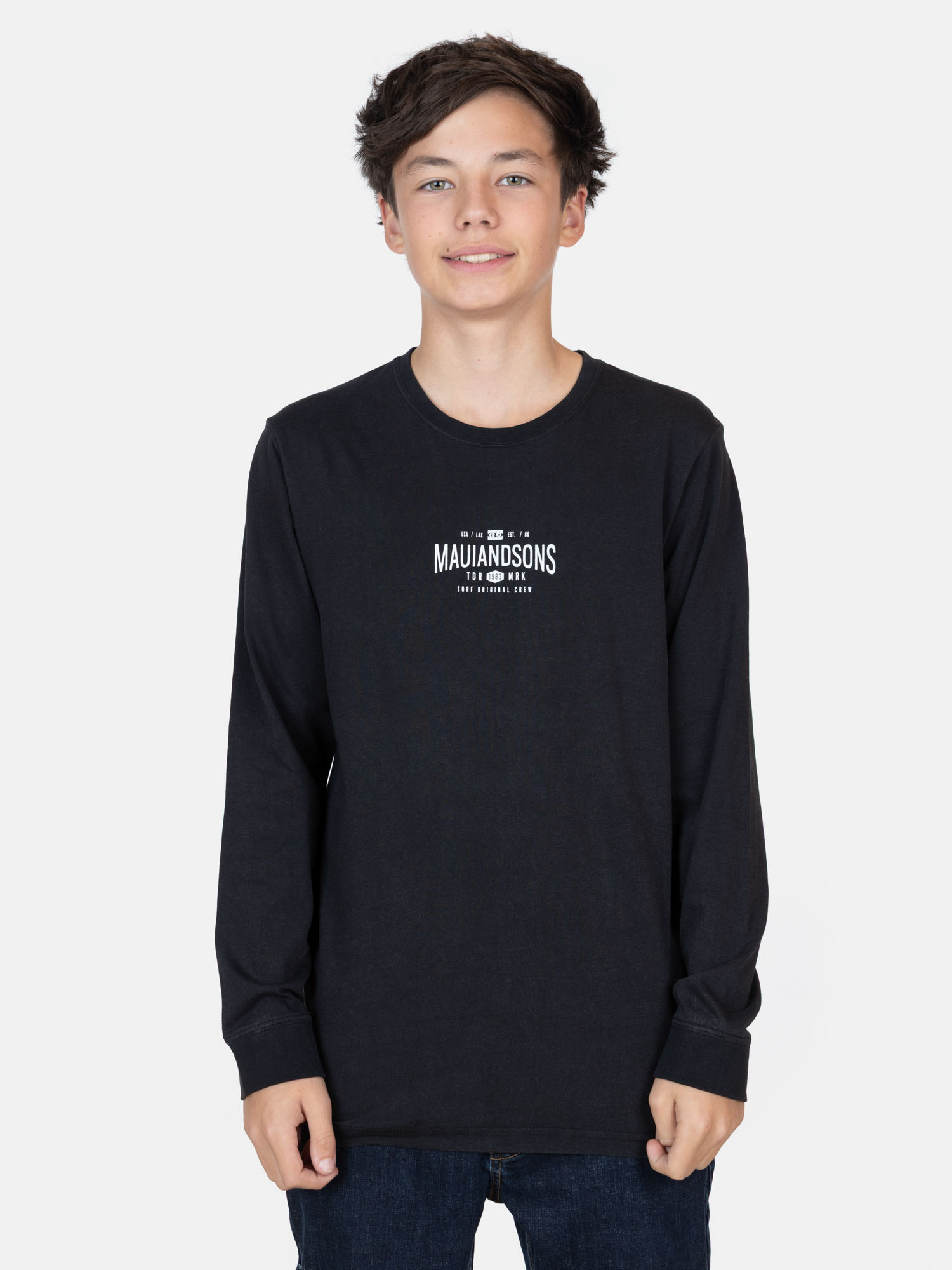 POLERA ML ACTIVE EN COLOR NEGRO INFANTIL MAUI AND SONS - 1