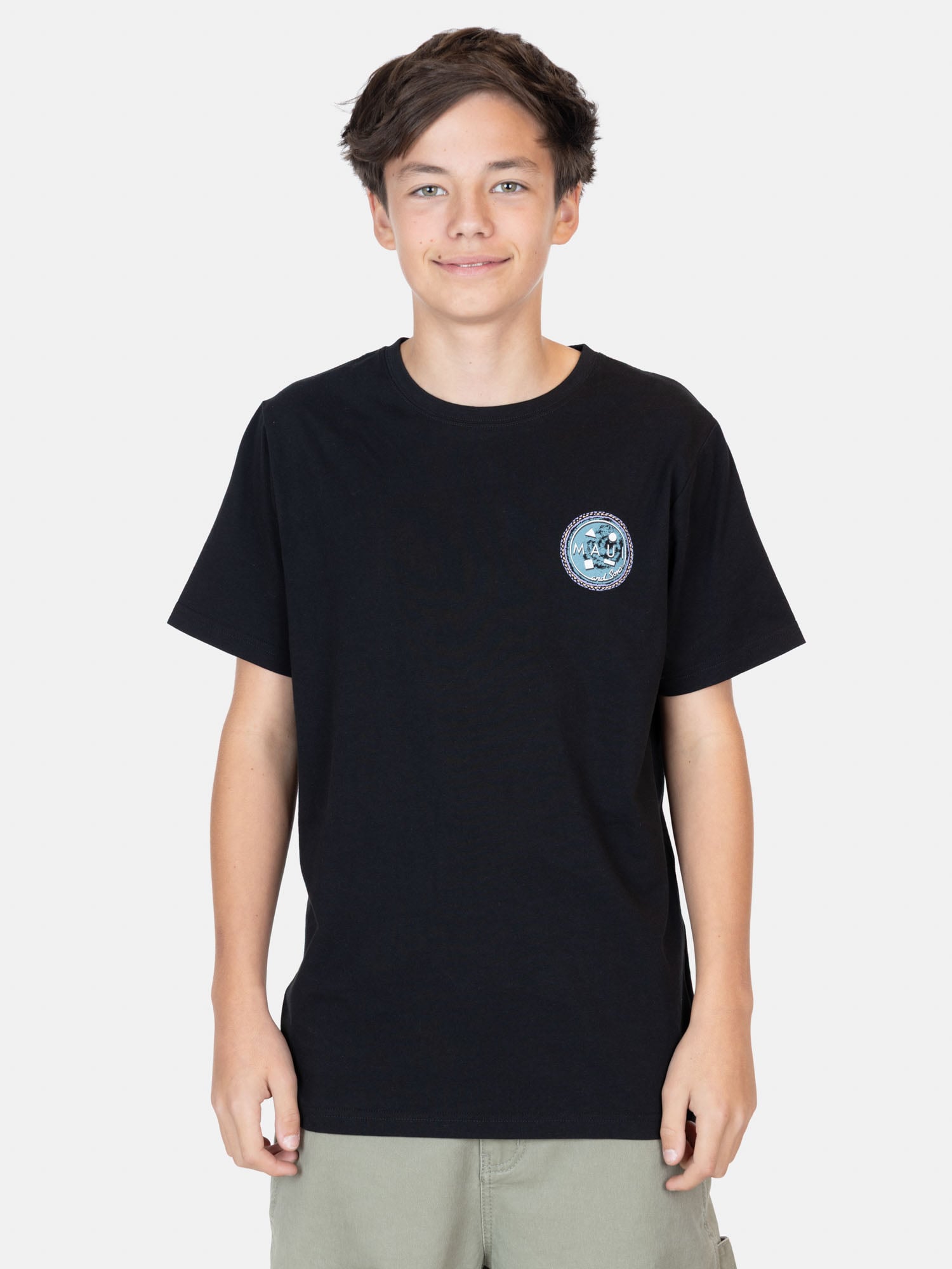 POLERA MC MAREALUX EN COLOR NEGRO INFANTIL MAUI AND SONS - 1