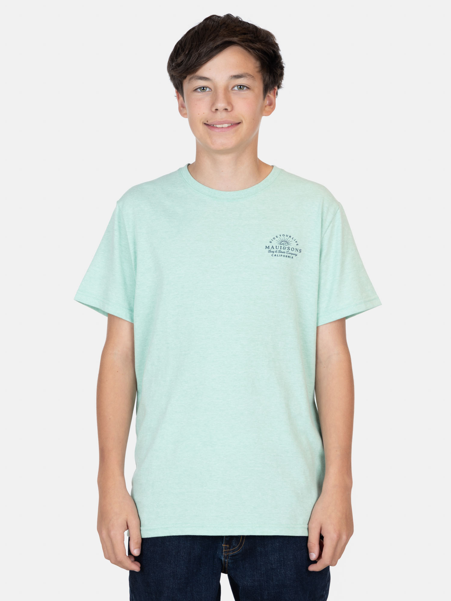 POLERA MC CIELO PLAYERO VERDE INFANTIL MAUI AND SONS - 1