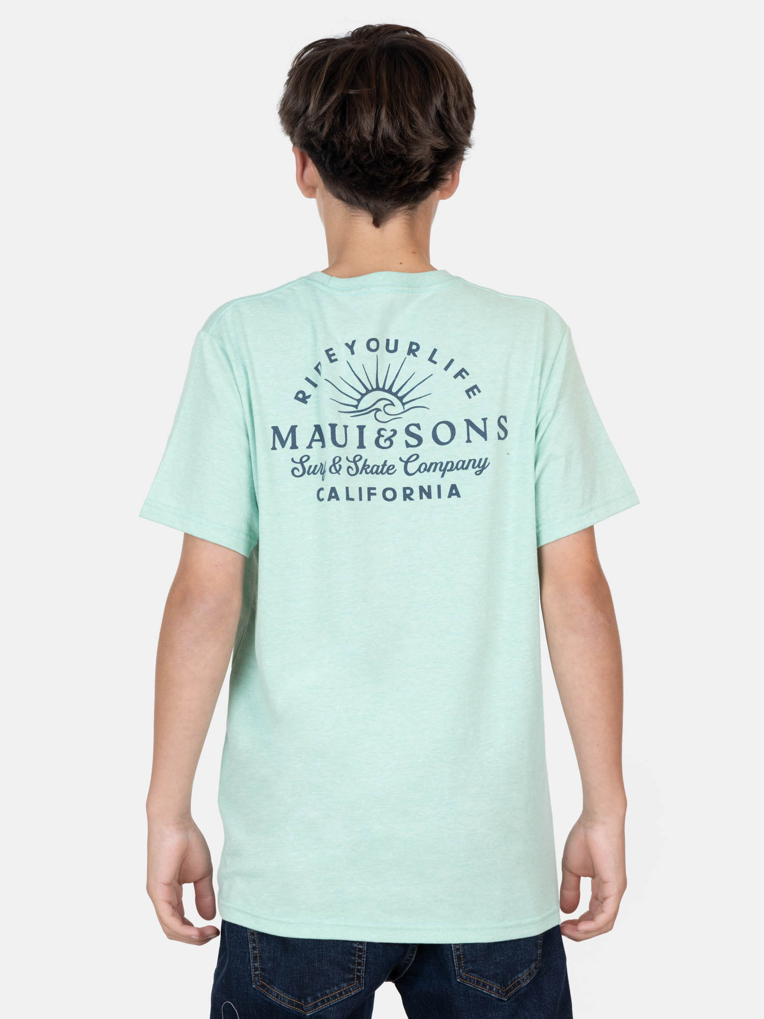 POLERA MC CIELO PLAYERO VERDE INFANTIL MAUI AND SONS - 2