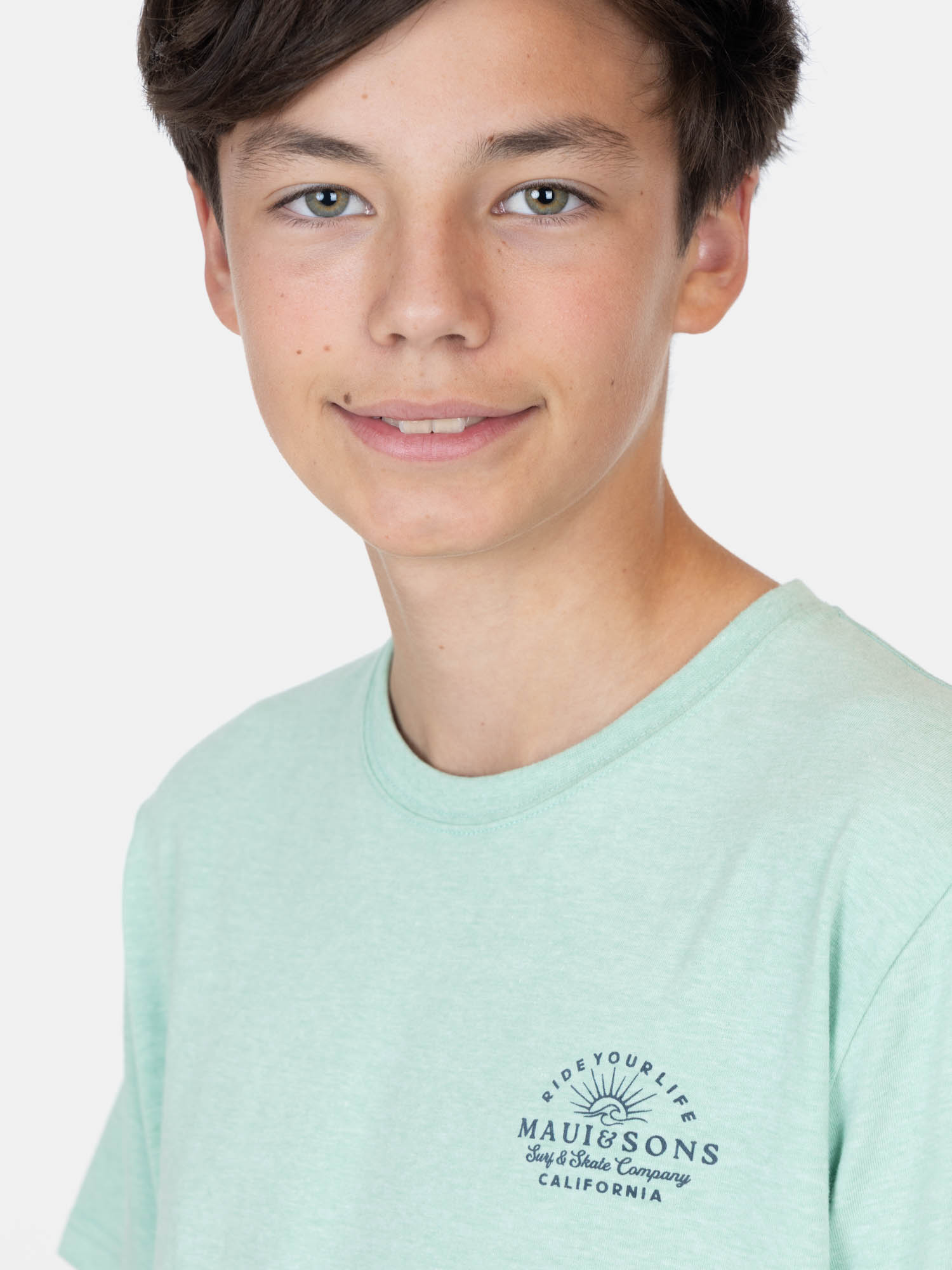 POLERA MC CIELO PLAYERO VERDE INFANTIL MAUI AND SONS - 3