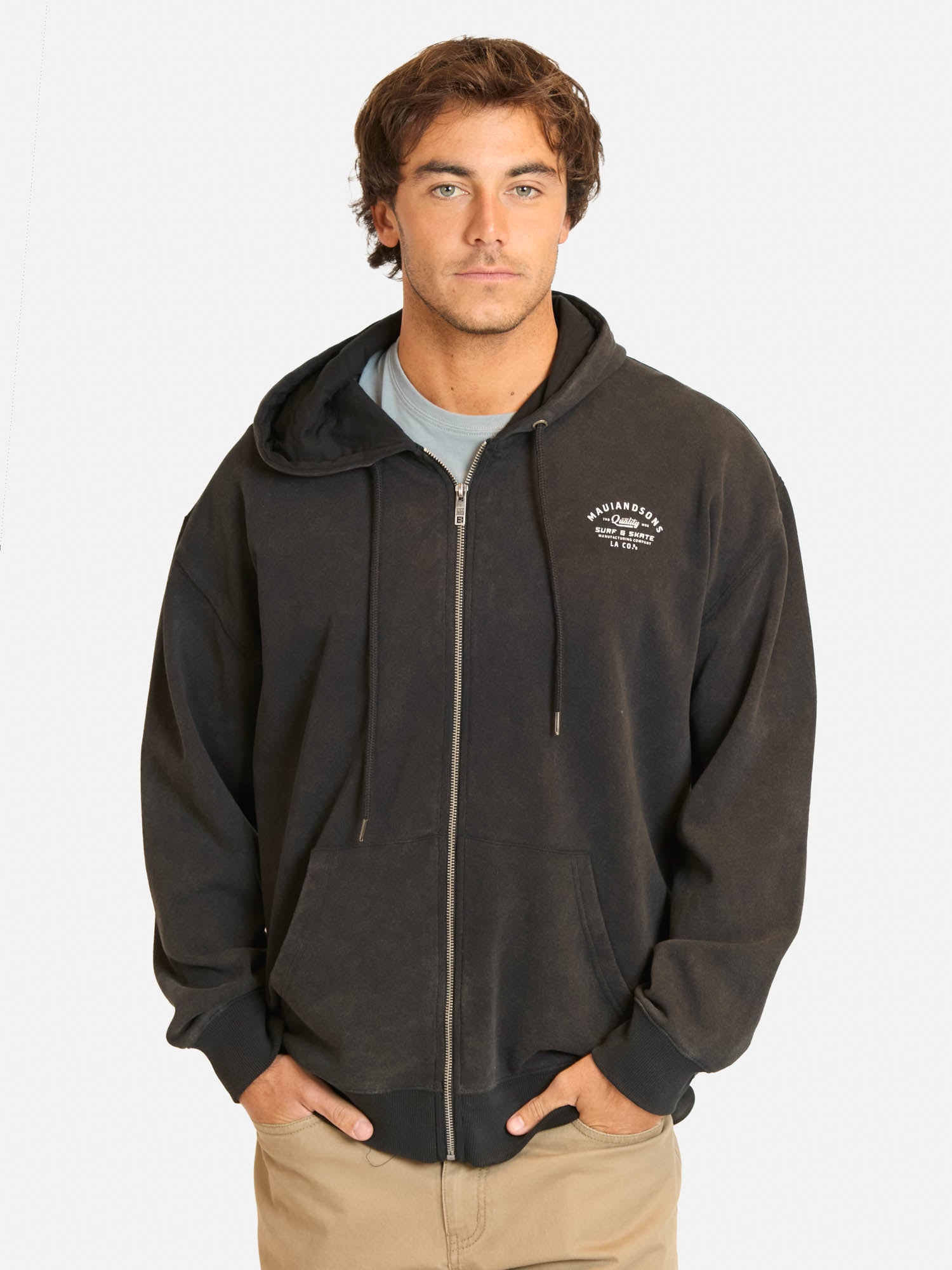POLERON FZ CHILLORA EN COLOR NEGRO HOMBRE MAUI AND SONS - 1