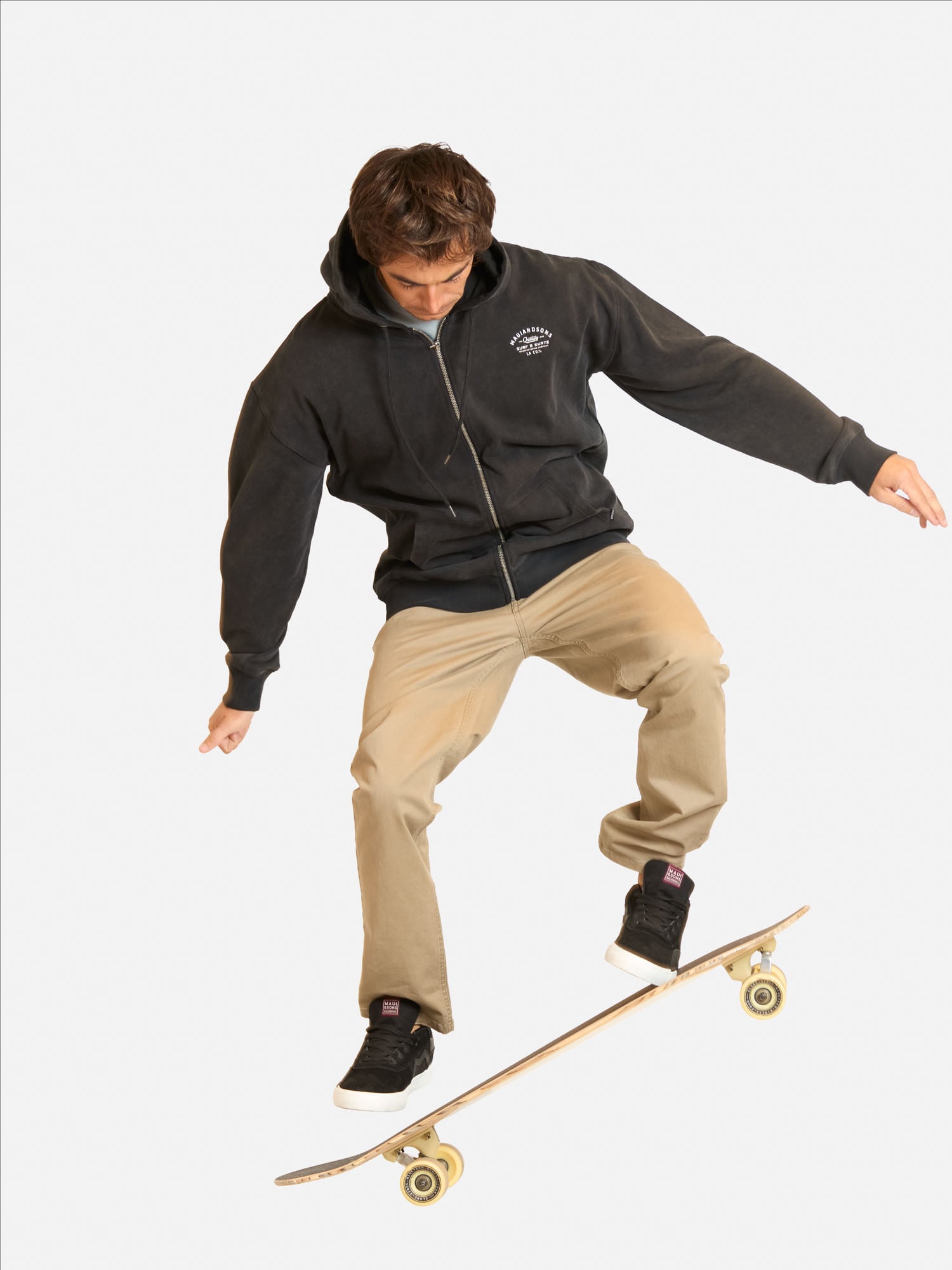 POLERON FZ CHILLORA EN COLOR NEGRO HOMBRE MAUI AND SONS - 4