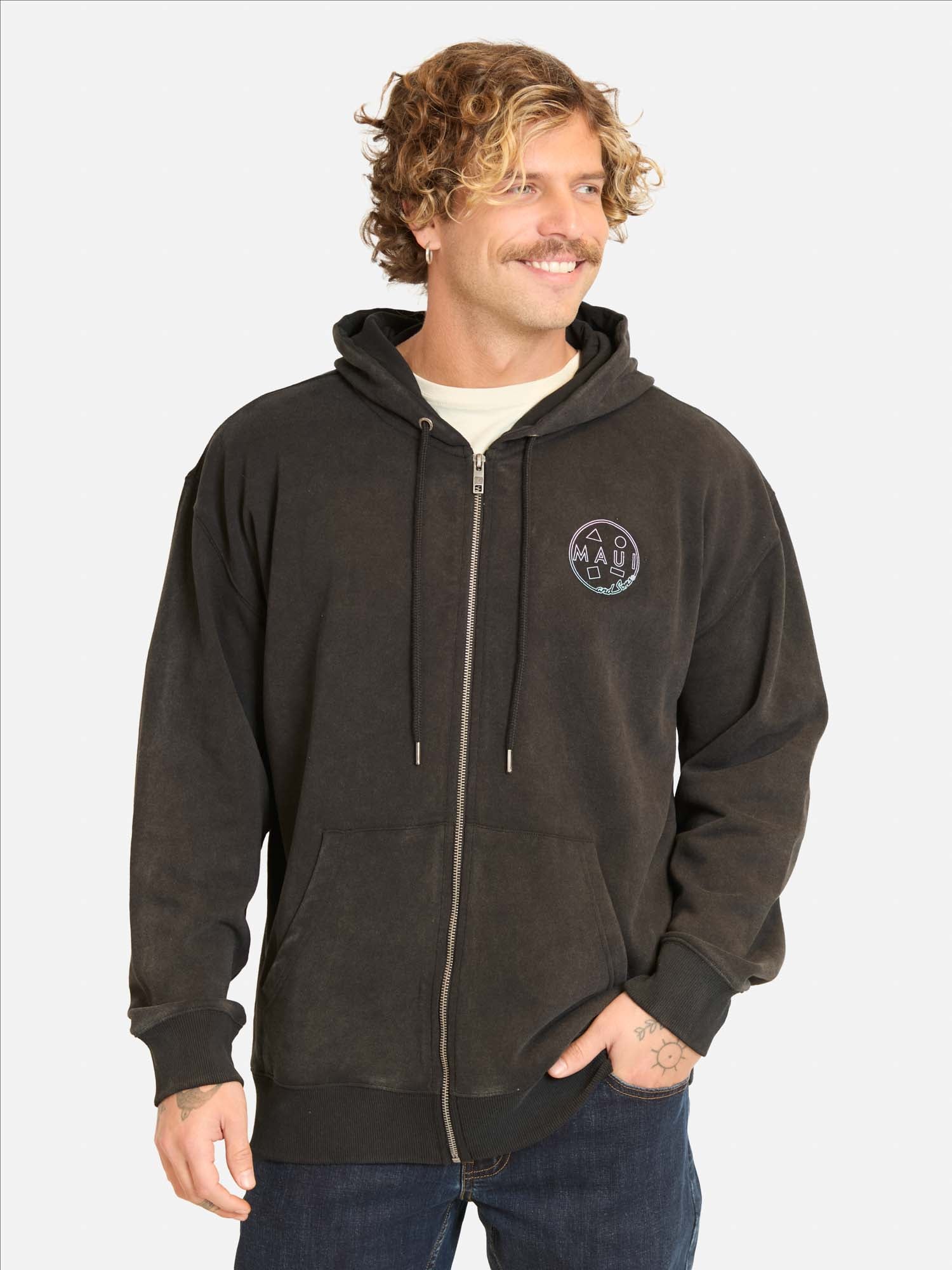 POLERON FZ MAUIKORE EN COLOR NEGRO HOMBRE MAUI AND SONS - 1