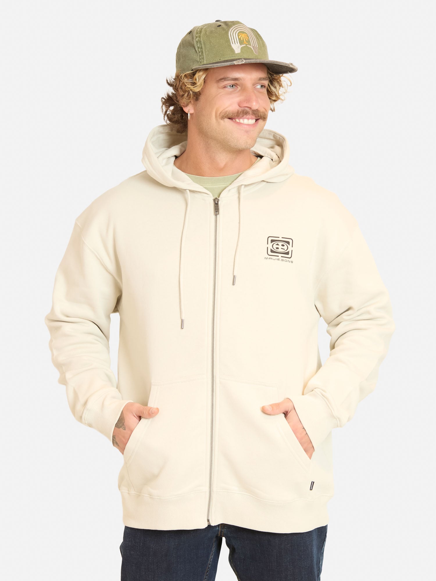 POLERON FZ TROPILUZ BEIGE HOMBRE MAUI AND SONS - 1