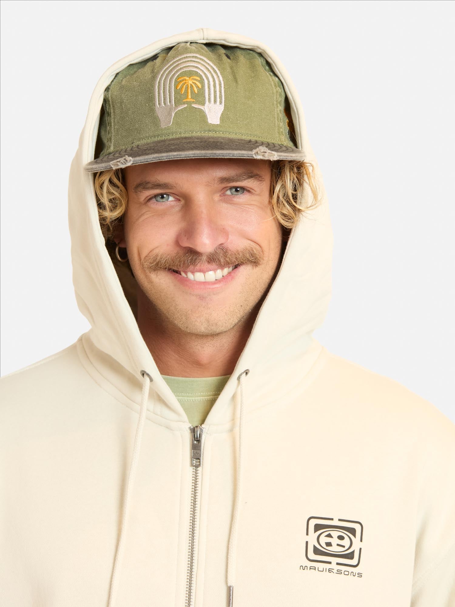 POLERON FZ TROPILUZ BEIGE HOMBRE MAUI AND SONS - 3