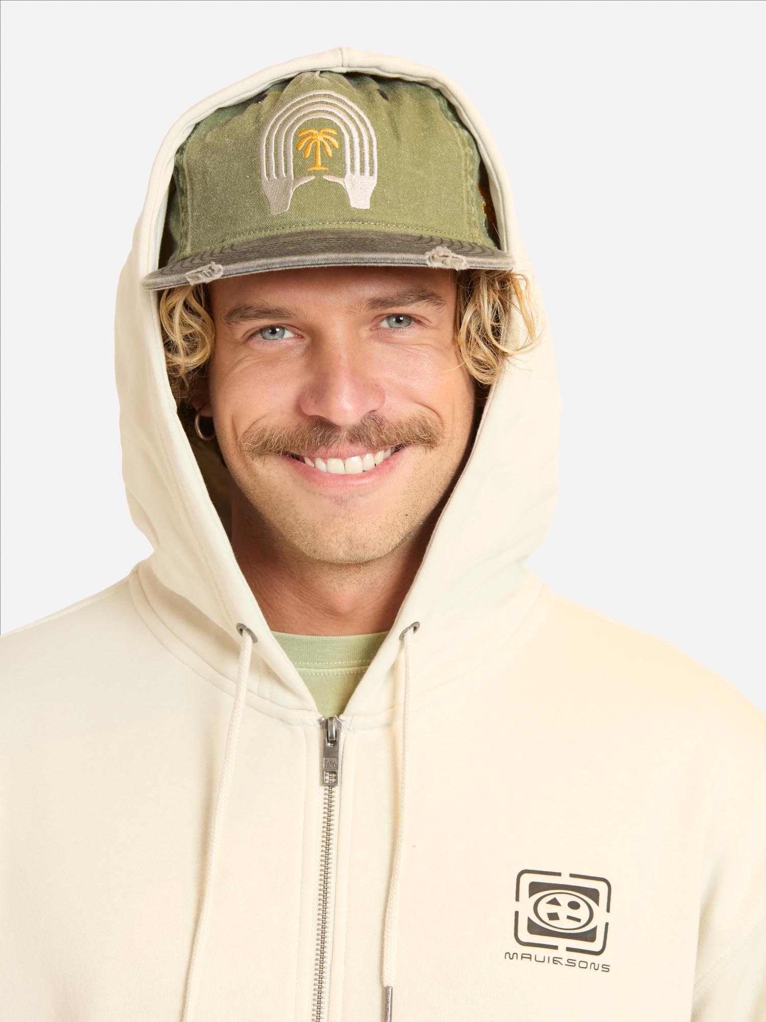 POLERON FZ TROPILUZ BEIGE HOMBRE MAUI AND SONS - 3