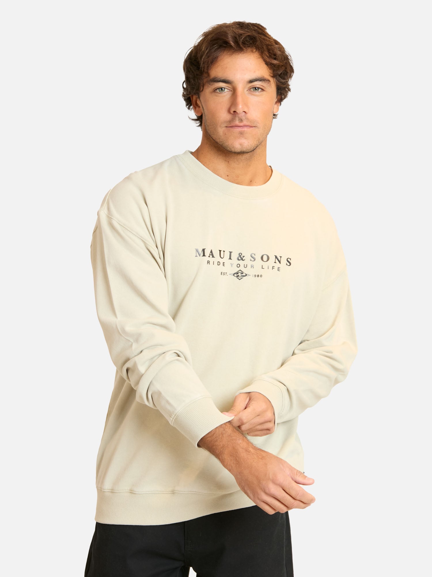 POLERON CR OCEANDRA BEIGE HOMBRE MAUI AND SONS - 1