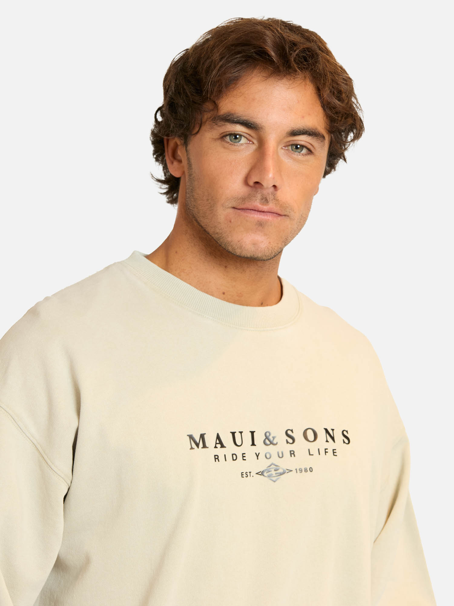 POLERON CR OCEANDRA BEIGE HOMBRE MAUI AND SONS - 3