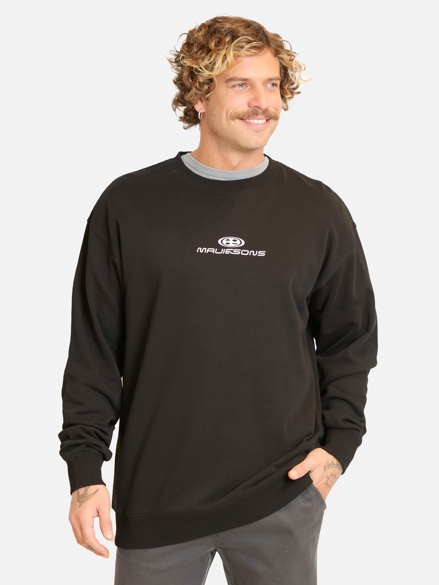 POLERON CR FLOWTICA EN COLOR NEGRO HOMBRE MAUI AND SONS - 1