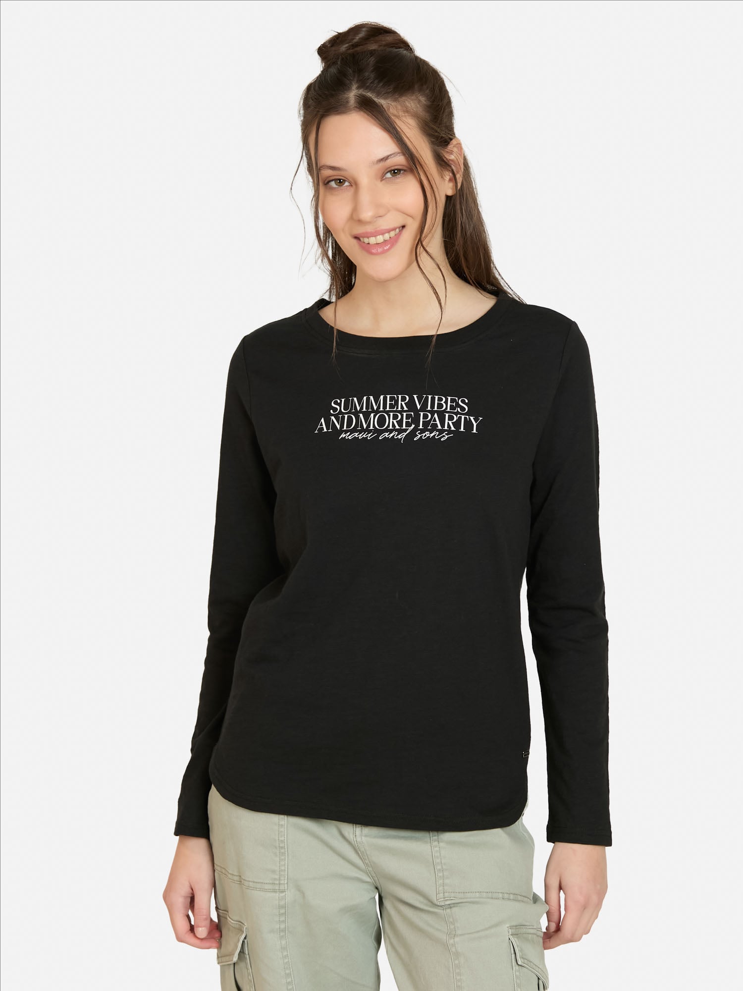 POLERA ML MAUREA EN COLOR NEGRO MUJER MAUI AND SONS - 1