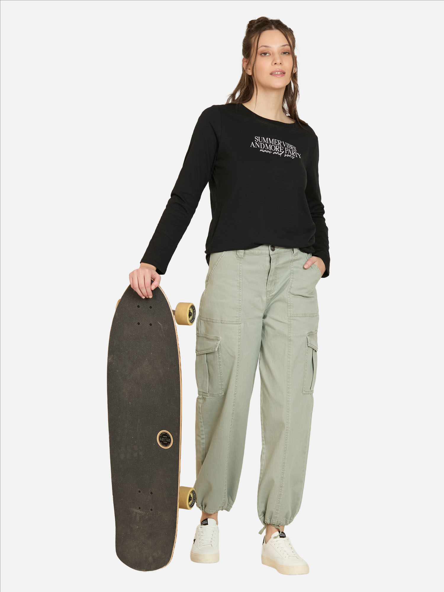 POLERA ML MAUREA EN COLOR NEGRO MUJER MAUI AND SONS - 4