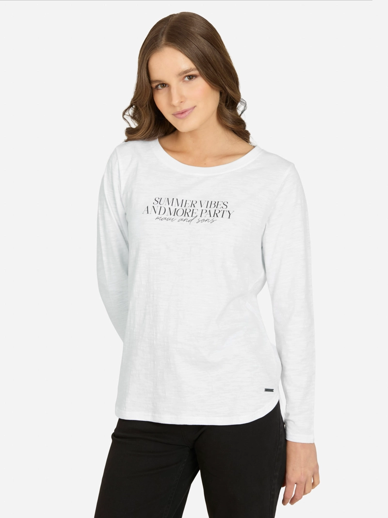 POLERA ML MAUREA EN COLOR BLANCO MUJER MAUI AND SONS - 1