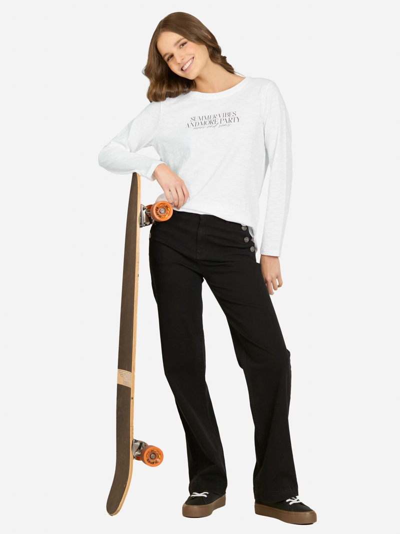 POLERA ML MAUREA EN COLOR BLANCO MUJER MAUI AND SONS - 4