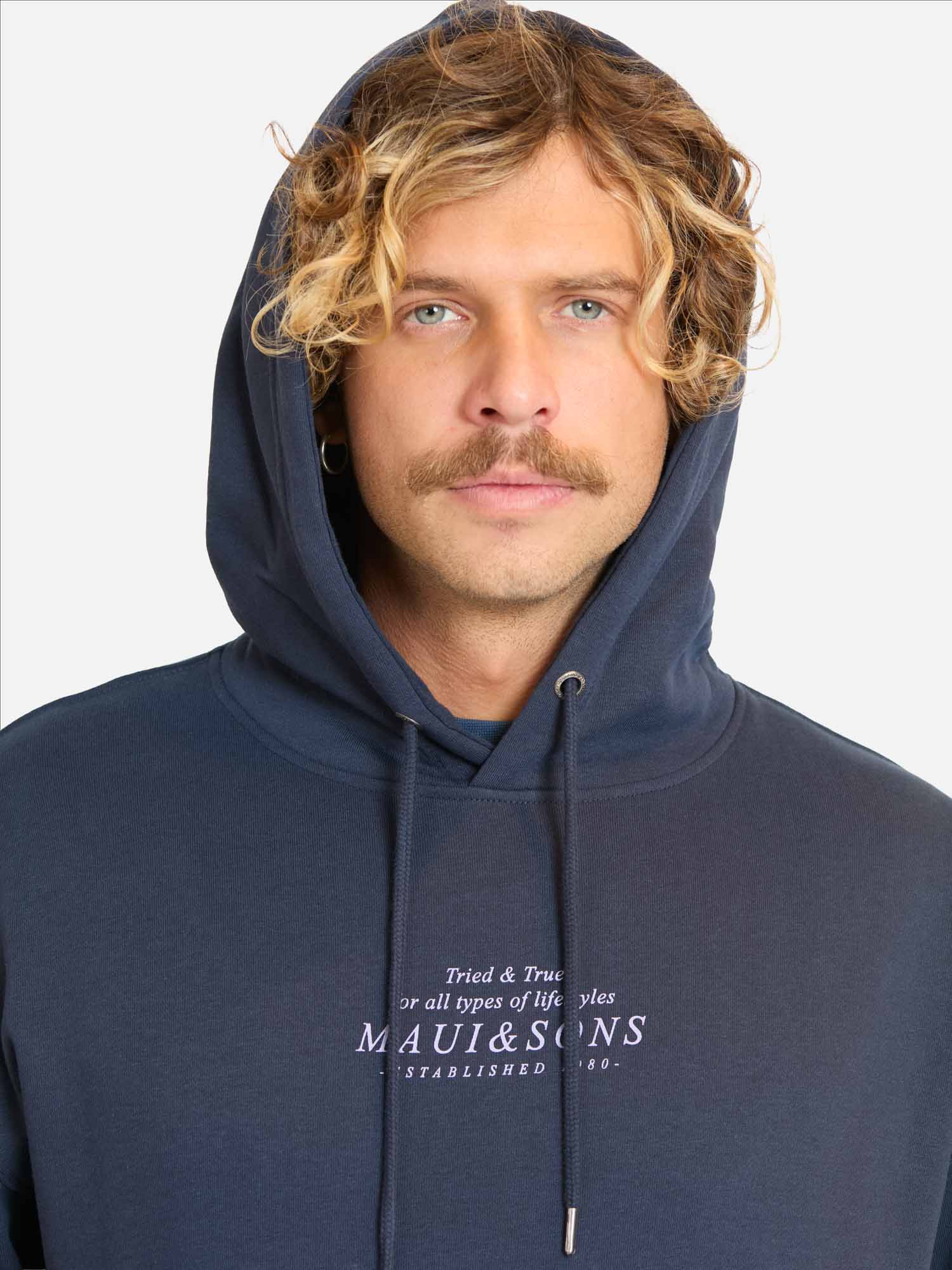 POLERON CANGURO TROPIKAI AZUL HOMBRE MAUI AND SONS - 3