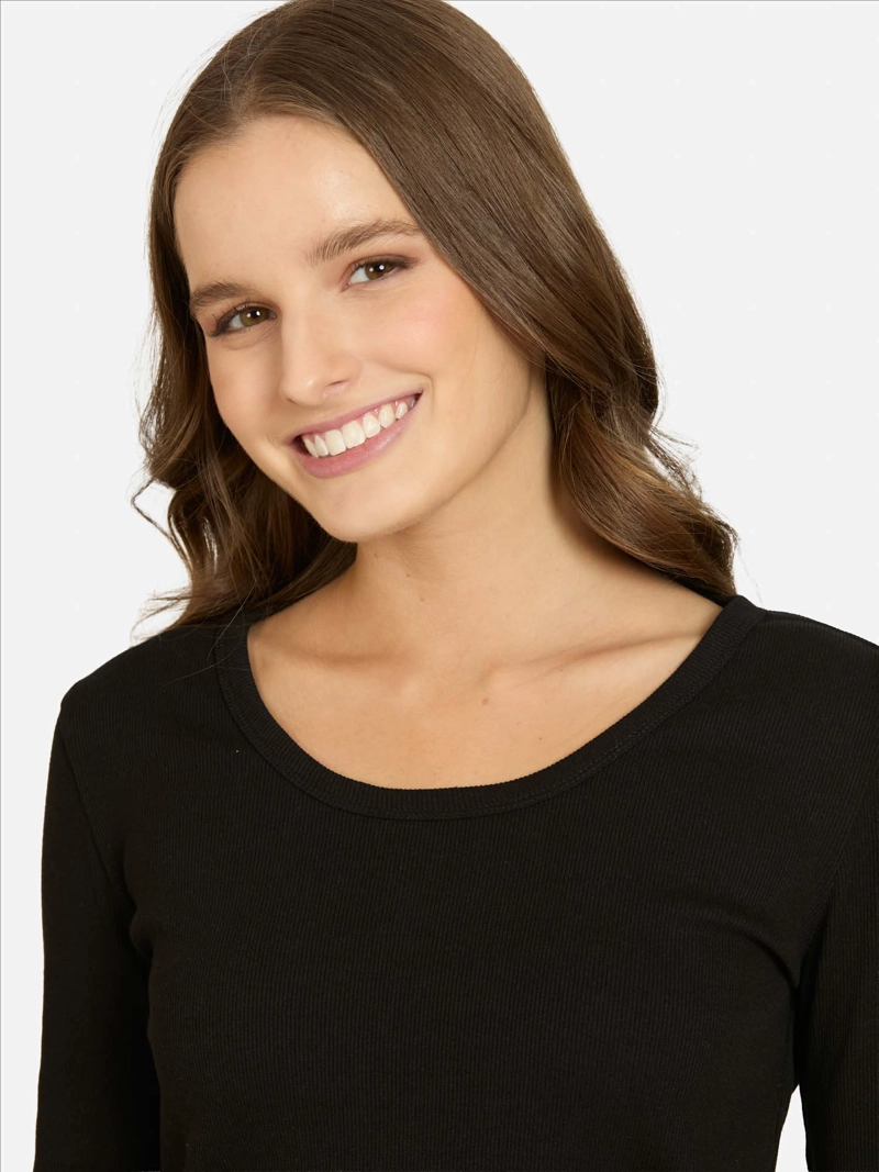 POLERA ML LIORA EN COLOR NEGRO MUJER MAUI AND SONS - 3